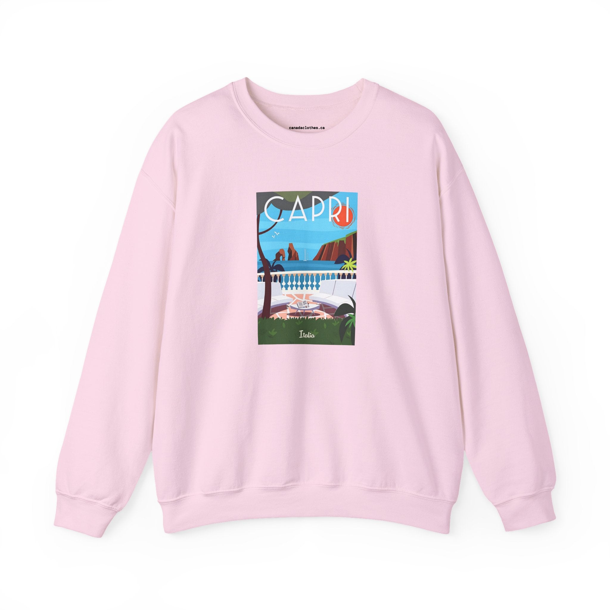 Capri Travel Poster - Vintage Graphic Sweatshirt - {{variant_option}} - Sweatshirt - canadaclothes.ca