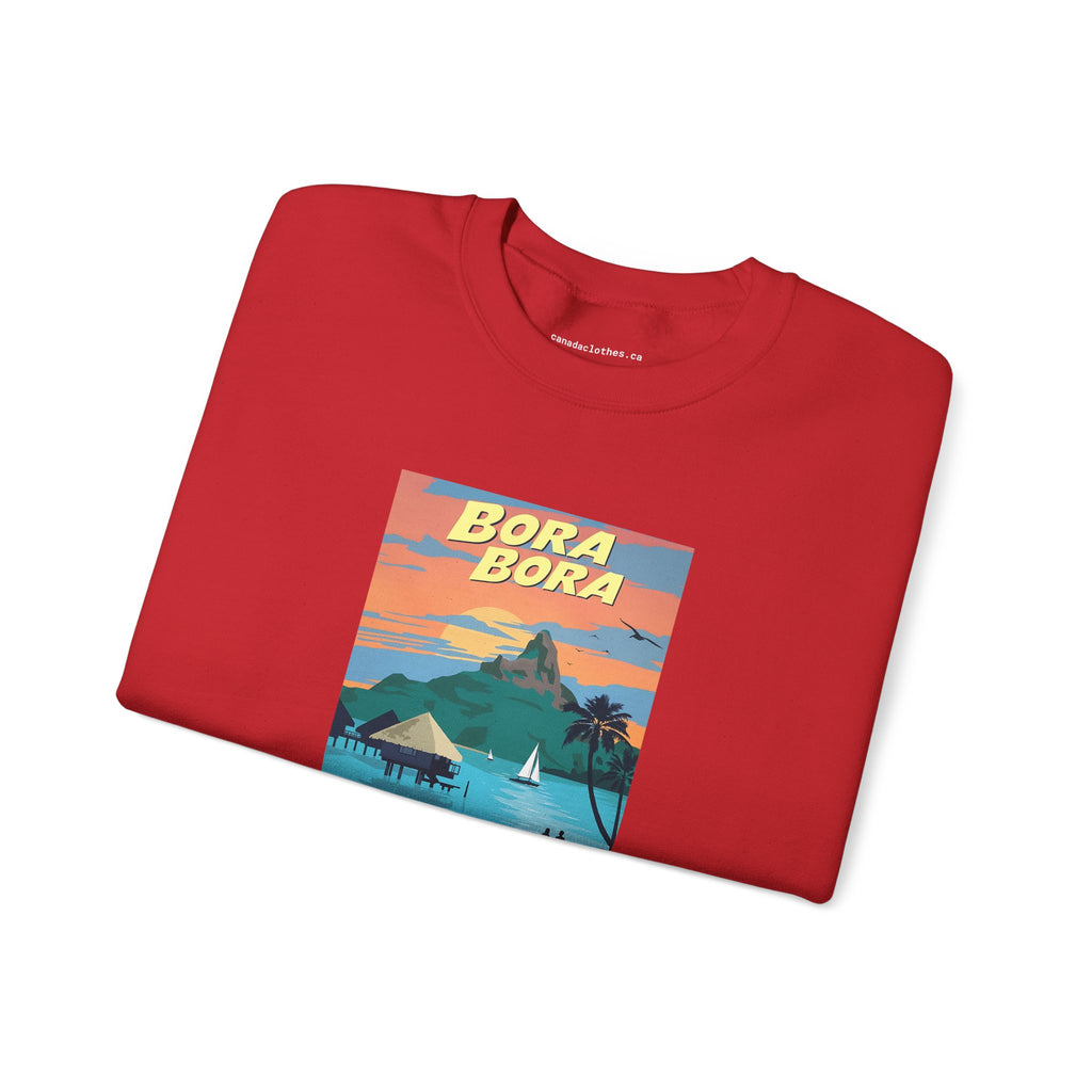 Bora Bora Travel Poster - Vintage Graphic Sweatshirt - {{variant_option}} - Sweatshirt - canadaclothes.ca