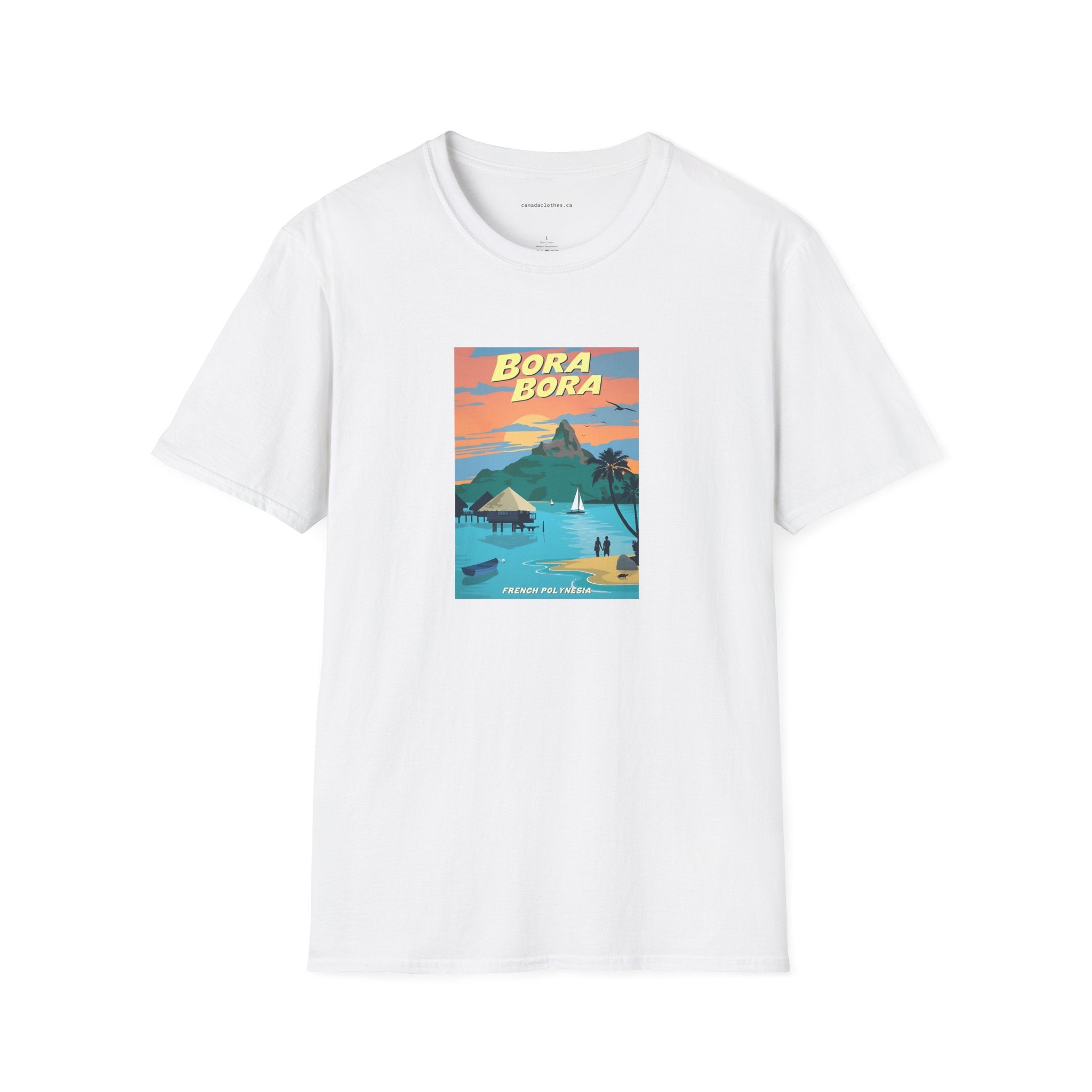 Bora Bora Travel Poster - Vintage Graphic T-Shirt - {{variant_option}} - T-Shirt - canadaclothes.ca
