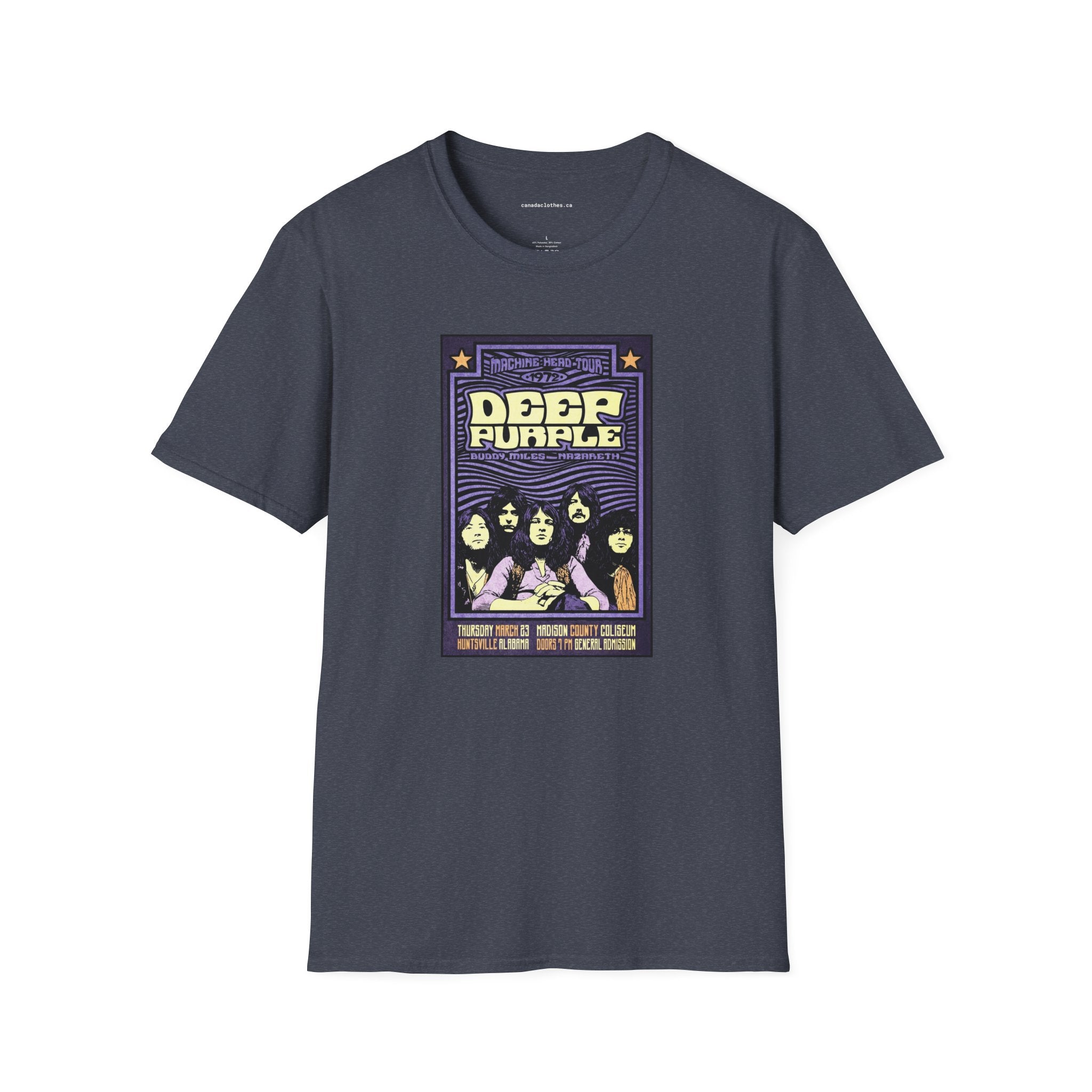 Deep Purple Band Poster - Vintage Graphic T-Shirt - {{variant_option}} - T-Shirt - canadaclothes.ca