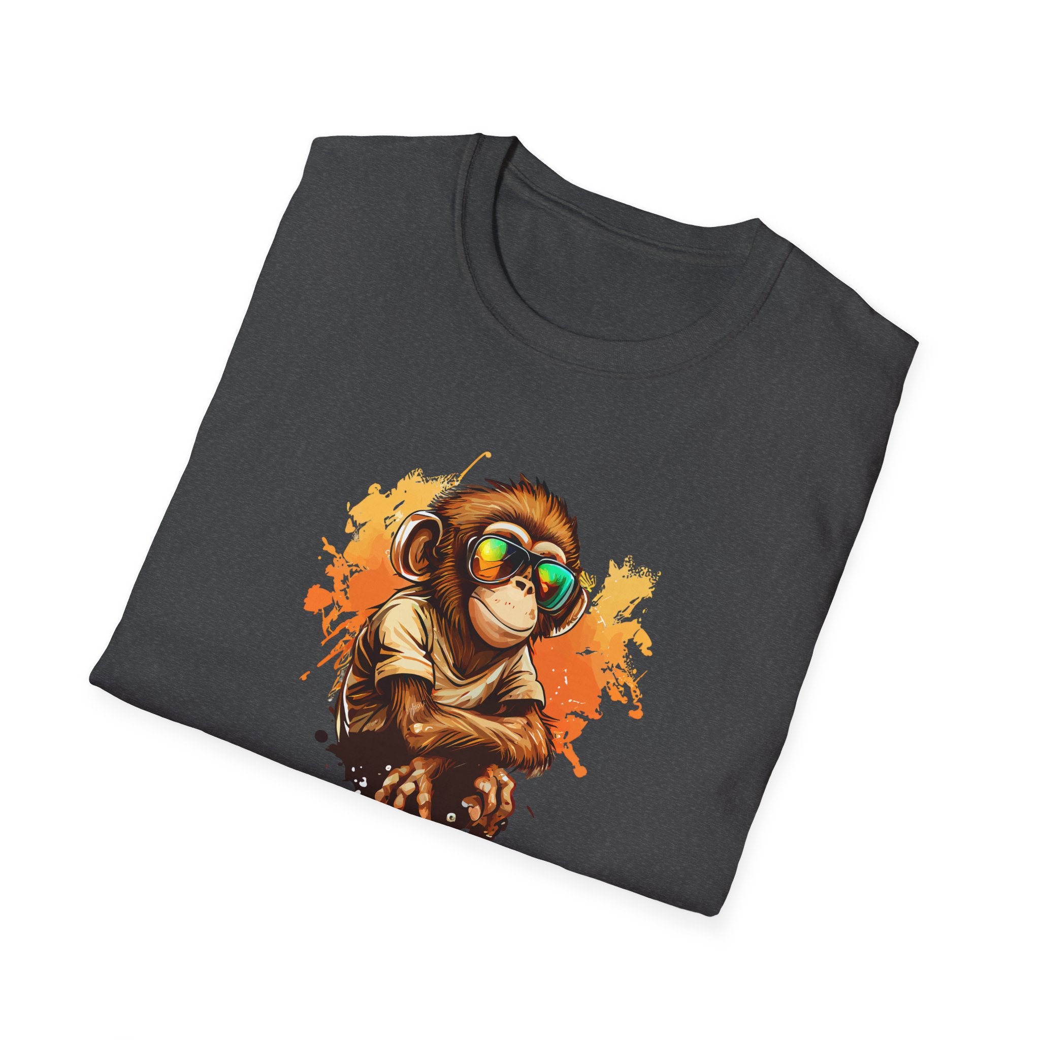 Cool Monkey Wearing Sunglasses - Cute Graphic T-Shirt - {{variant_option}} - T-Shirt - canadaclothes.ca