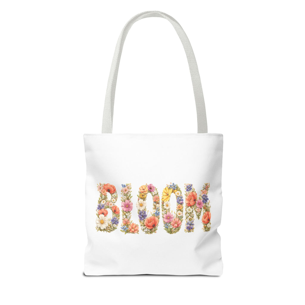 Bloom Flower - Vintage Graphic Tote Bag (White) - {{variant_option}} - Bags - canadaclothes.ca