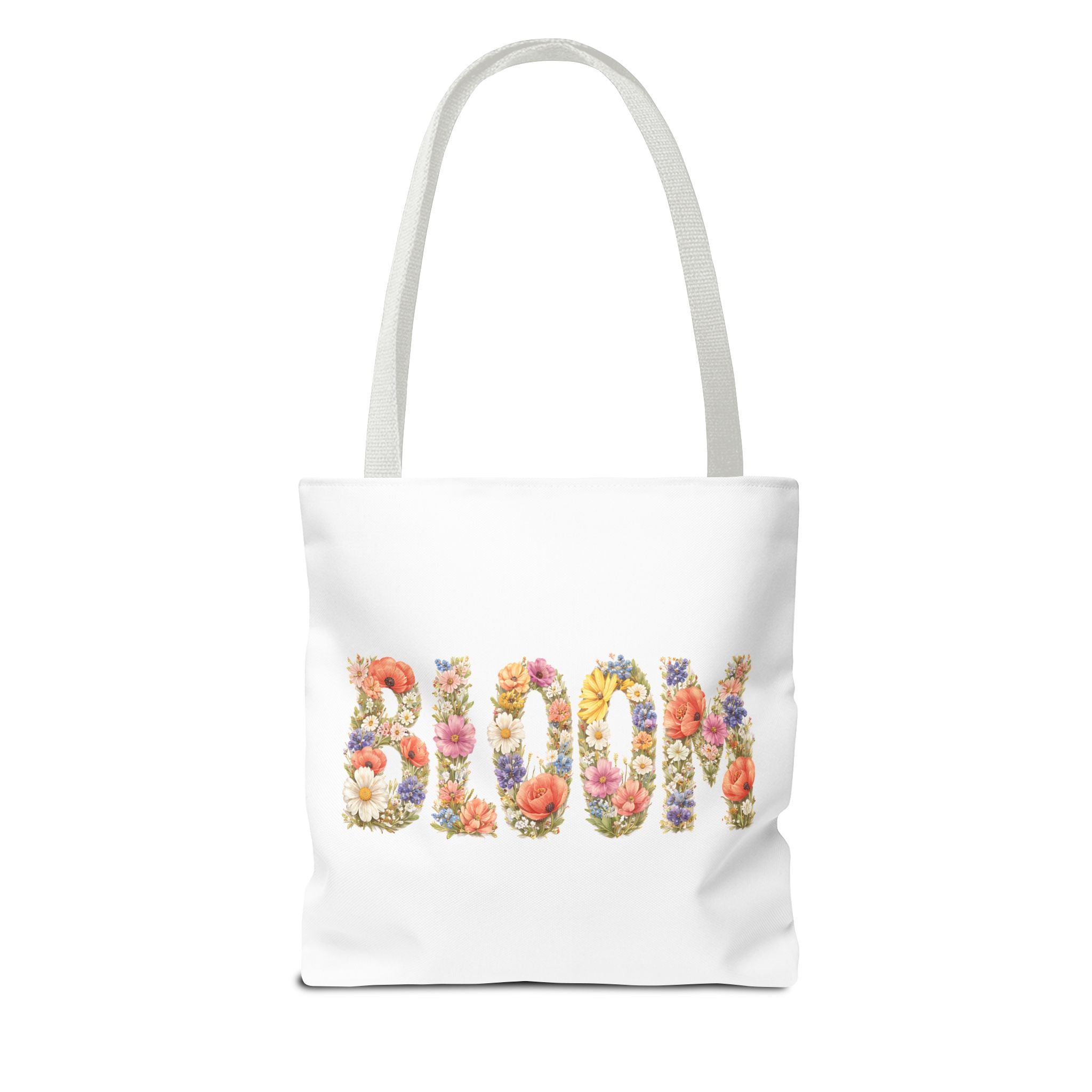 Bloom Flower - Vintage Graphic Tote Bag (White) - {{variant_option}} - Bags - canadaclothes.ca