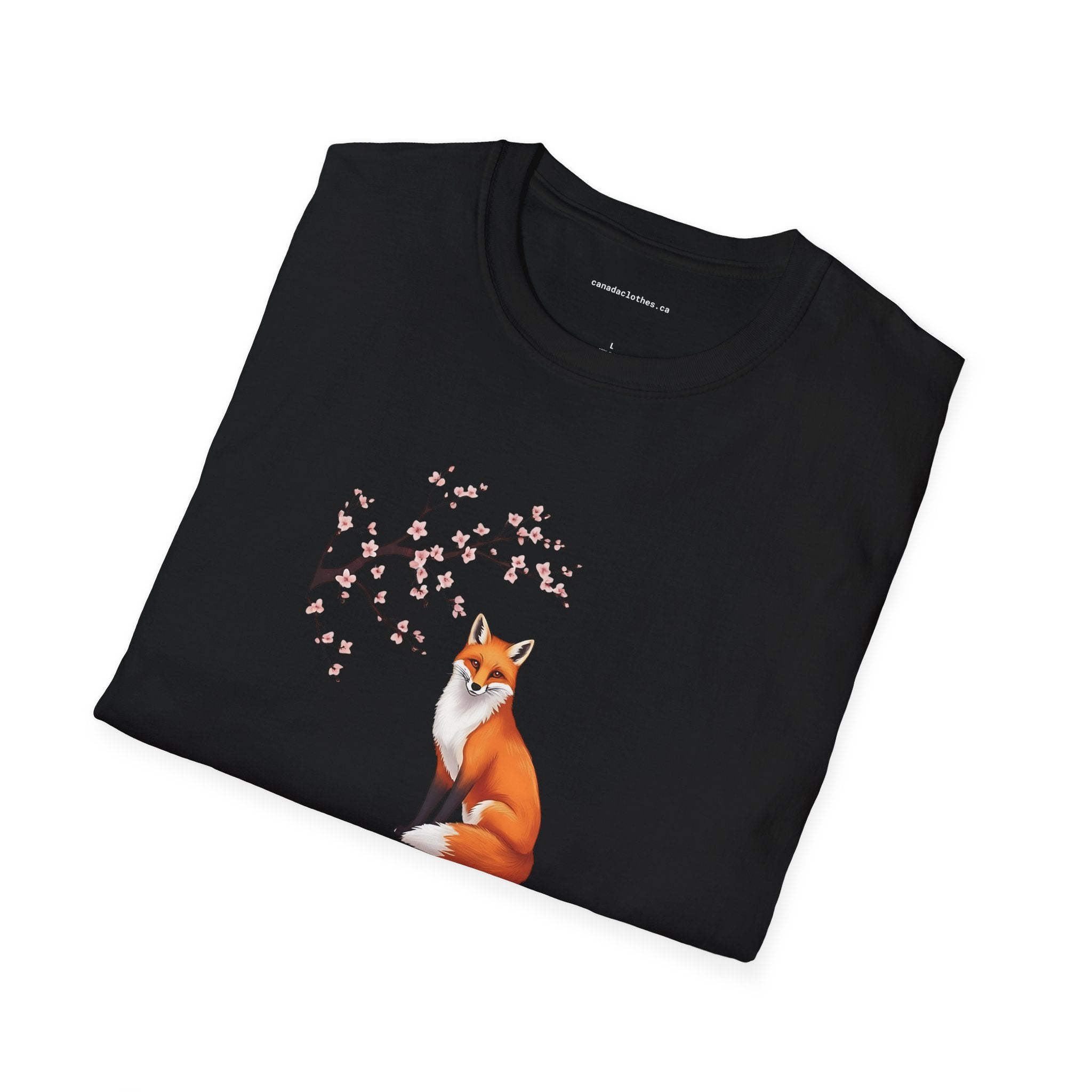Cherry Blossom Fox - T-Shirt - {{variant_option}} - T-Shirt - canadaclothes.ca