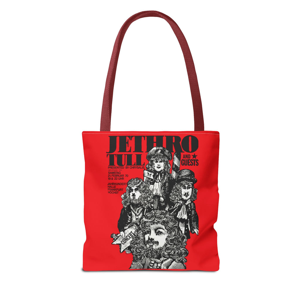 Jethro Tull - Vintage Graphic Tote Bag (Red) - {{variant_option}} - Bags - canadaclothes.ca