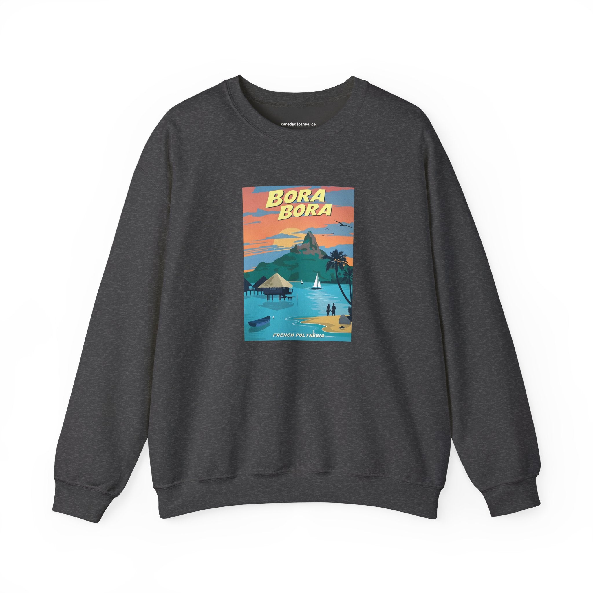 Bora Bora Travel Poster - Vintage Graphic Sweatshirt - {{variant_option}} - Sweatshirt - canadaclothes.ca