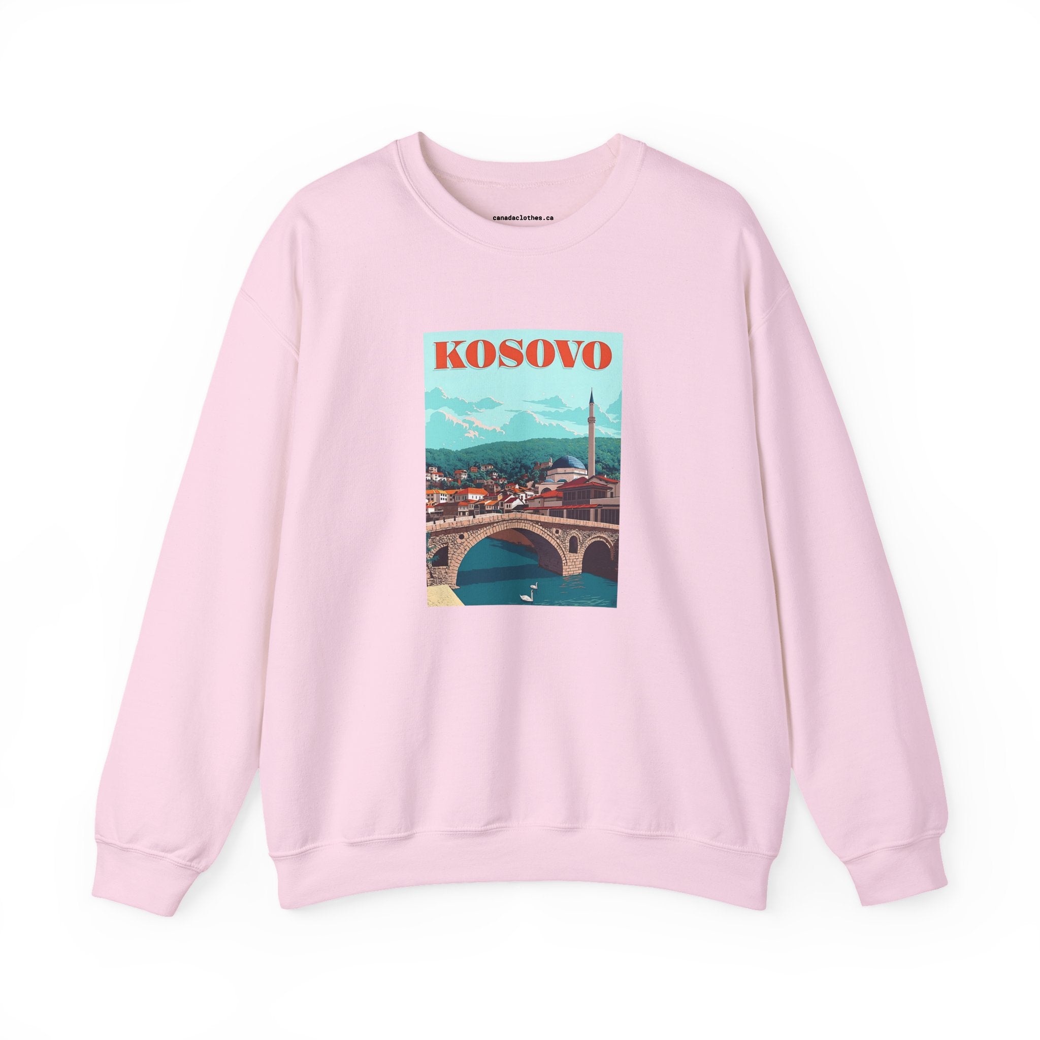 Kosovo Travel Poster - Vintage Graphic Sweater - {{variant_option}} - Sweatshirt - canadaclothes.ca