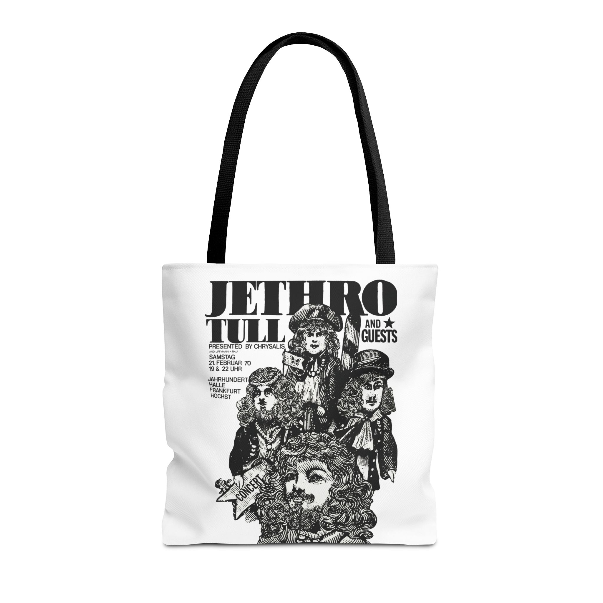 Jethro Tull - Vintage Graphic Tote Bag (White) - {{variant_option}} - Bags - canadaclothes.ca
