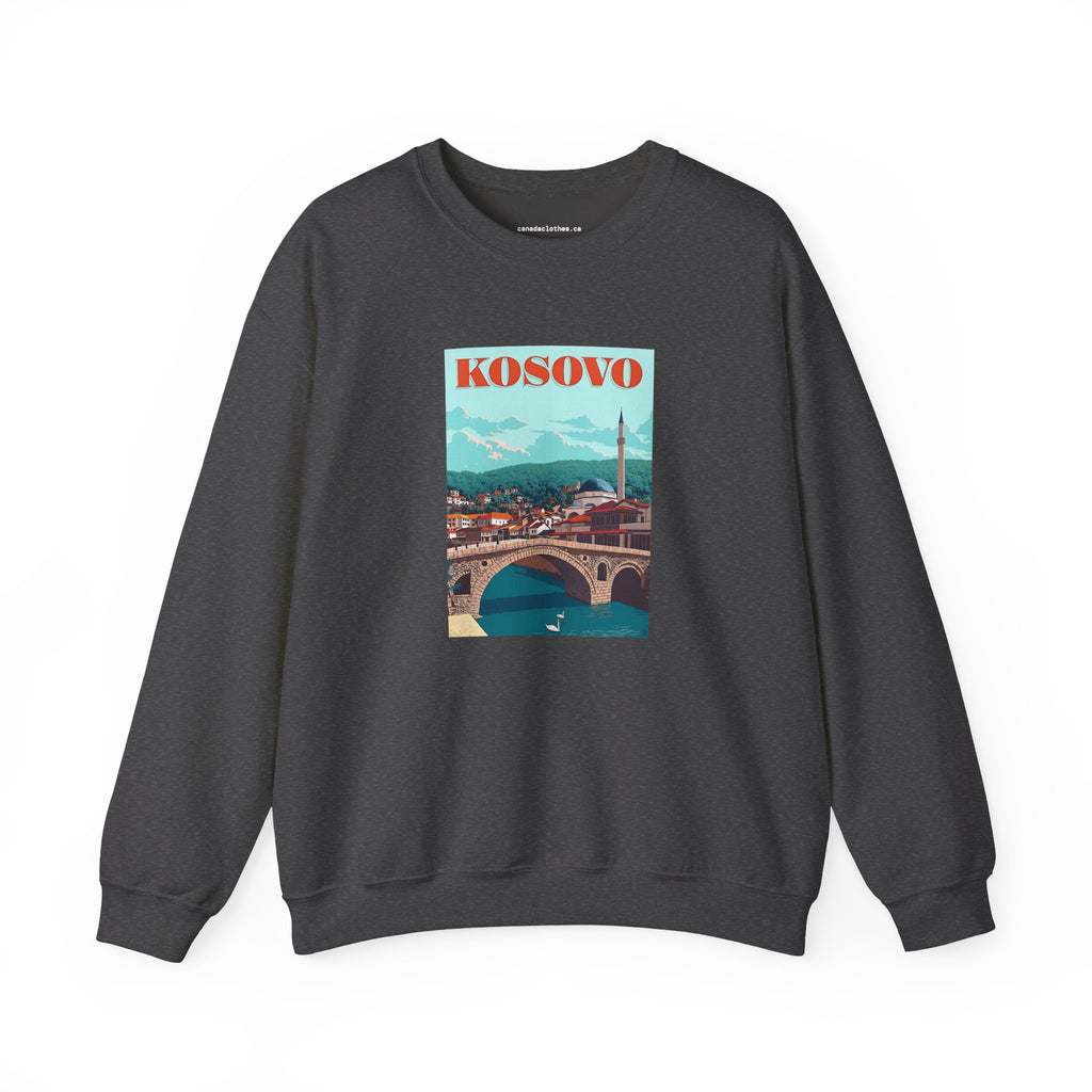 Kosovo Travel Poster - Vintage Graphic Sweater - {{variant_option}} - Sweatshirt - canadaclothes.ca