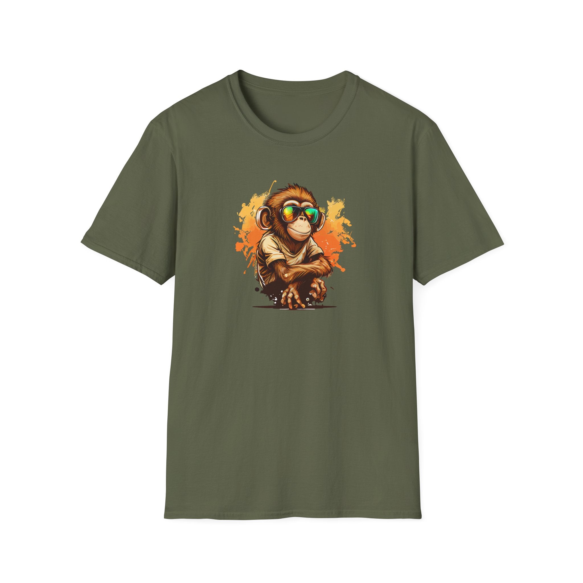 Cool Monkey Wearing Sunglasses - Cute Graphic T-Shirt - {{variant_option}} - T-Shirt - canadaclothes.ca