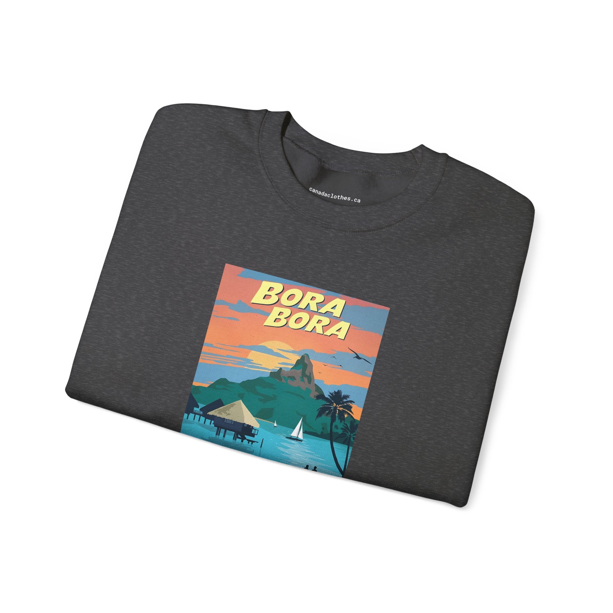 Bora Bora Travel Poster - Vintage Graphic Sweatshirt - {{variant_option}} - Sweatshirt - canadaclothes.ca