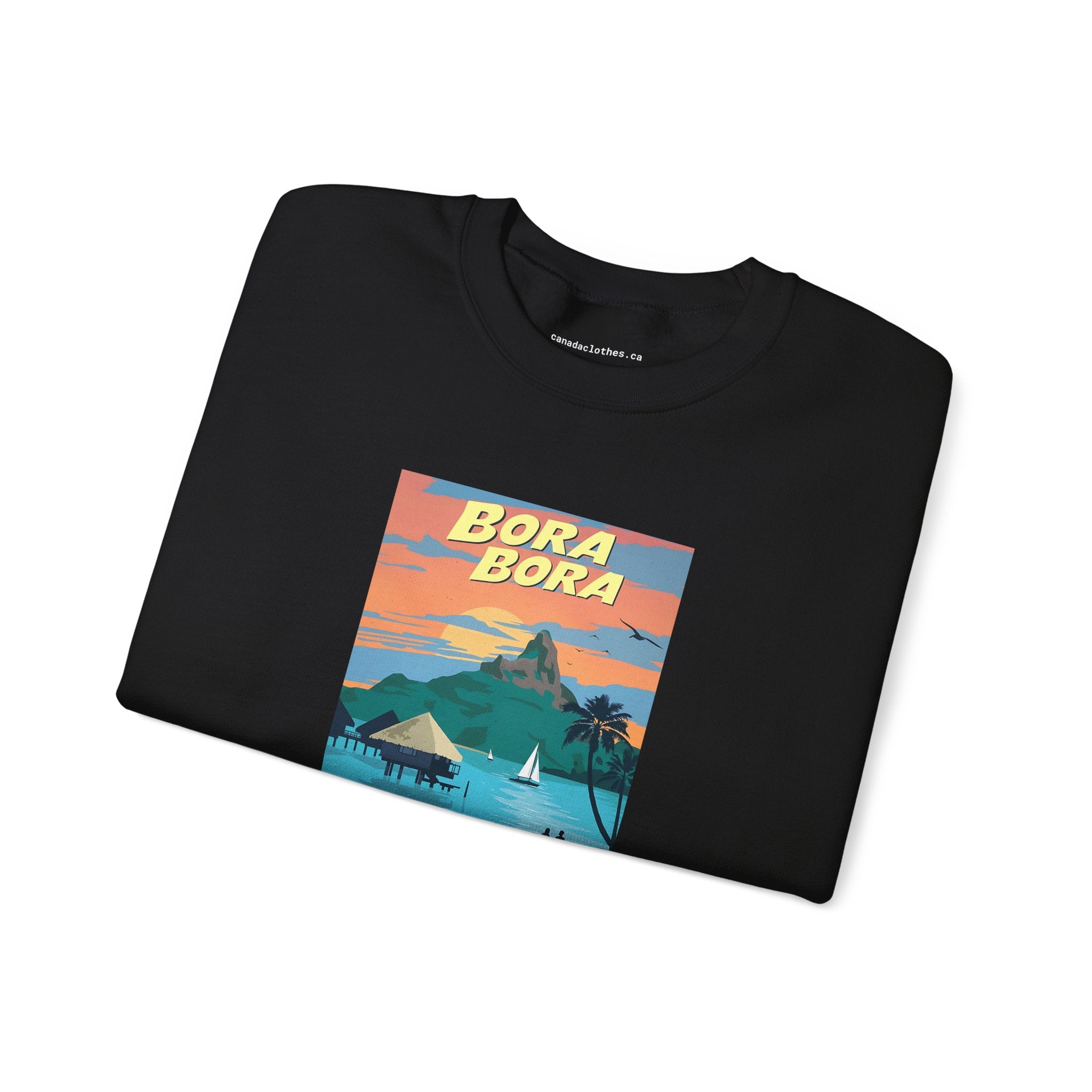 Bora Bora Travel Poster - Vintage Graphic Sweatshirt - {{variant_option}} - Sweatshirt - canadaclothes.ca