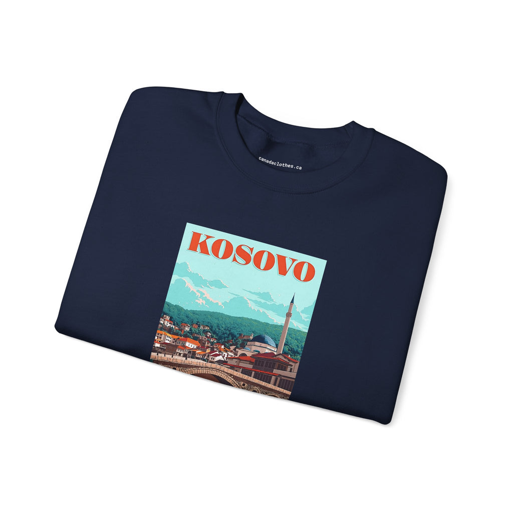 Kosovo Travel Poster - Vintage Graphic Sweater - {{variant_option}} - Sweatshirt - canadaclothes.ca