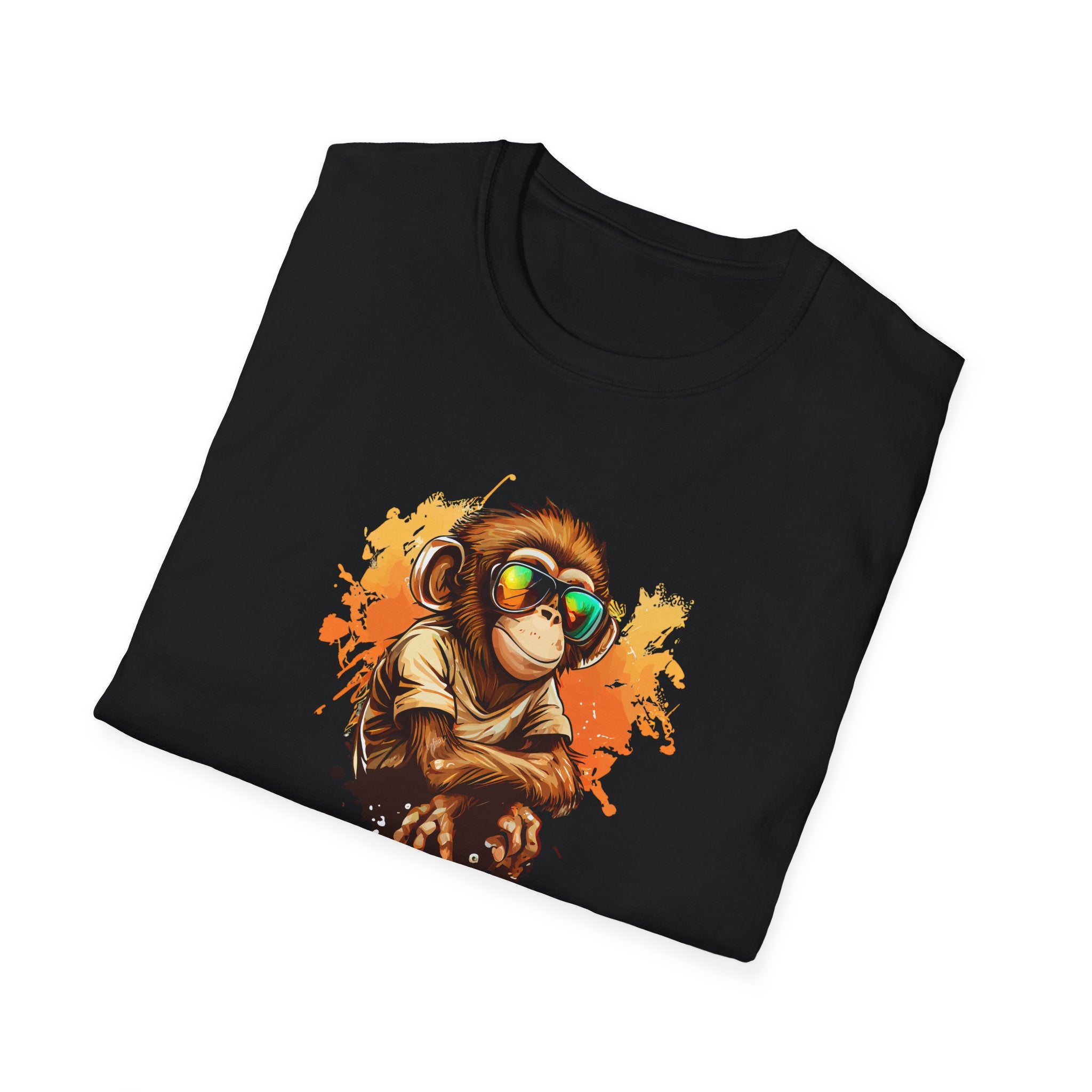 Cool Monkey Wearing Sunglasses - Cute Graphic T-Shirt - {{variant_option}} - T-Shirt - canadaclothes.ca