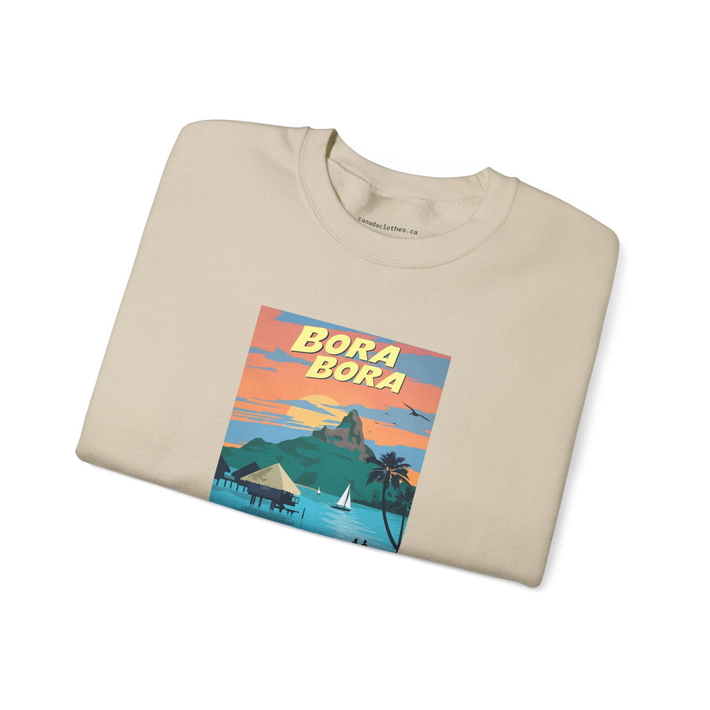 Bora Bora Travel Poster - Vintage Graphic Sweatshirt - {{variant_option}} - Sweatshirt - canadaclothes.ca