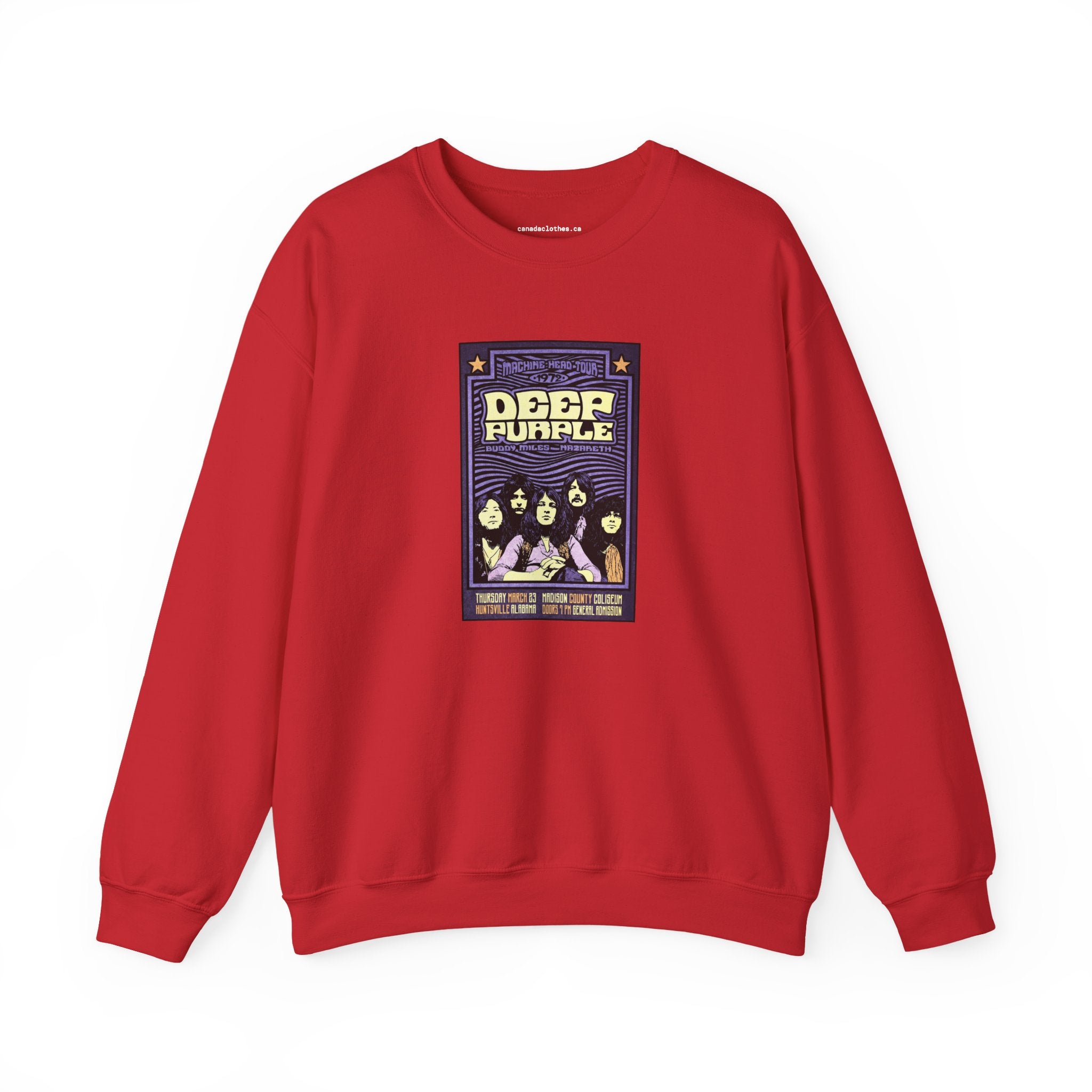 Deep Purple Band Poster - Vintage Graphic Sweatshirt - {{variant_option}} - Sweatshirt - canadaclothes.ca