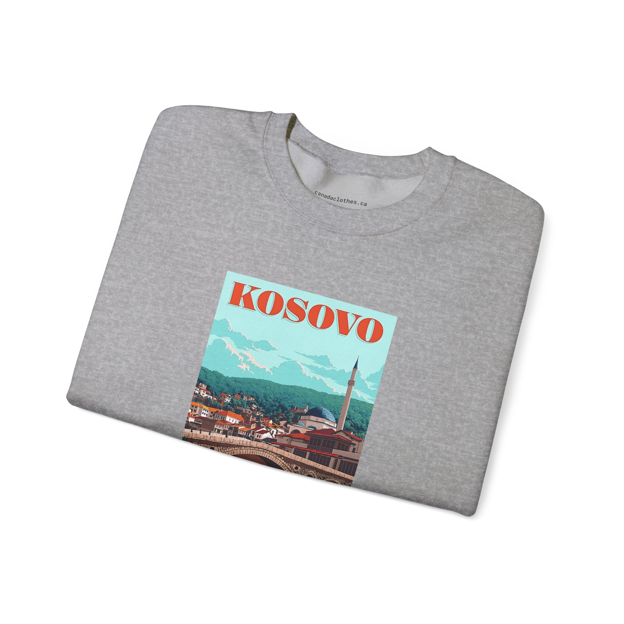 Kosovo Travel Poster - Vintage Graphic Sweater - {{variant_option}} - Sweatshirt - canadaclothes.ca
