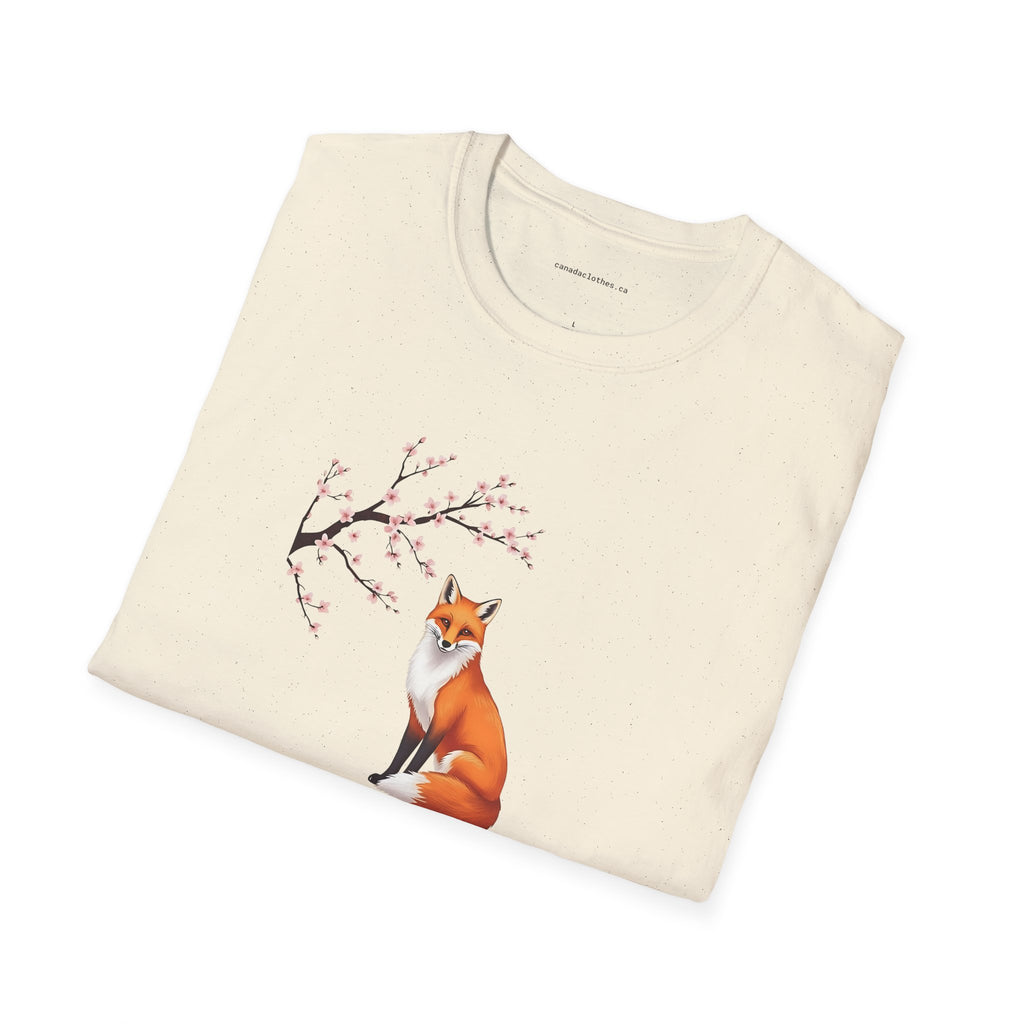 Cherry Blossom Fox - T-Shirt - {{variant_option}} - T-Shirt - canadaclothes.ca