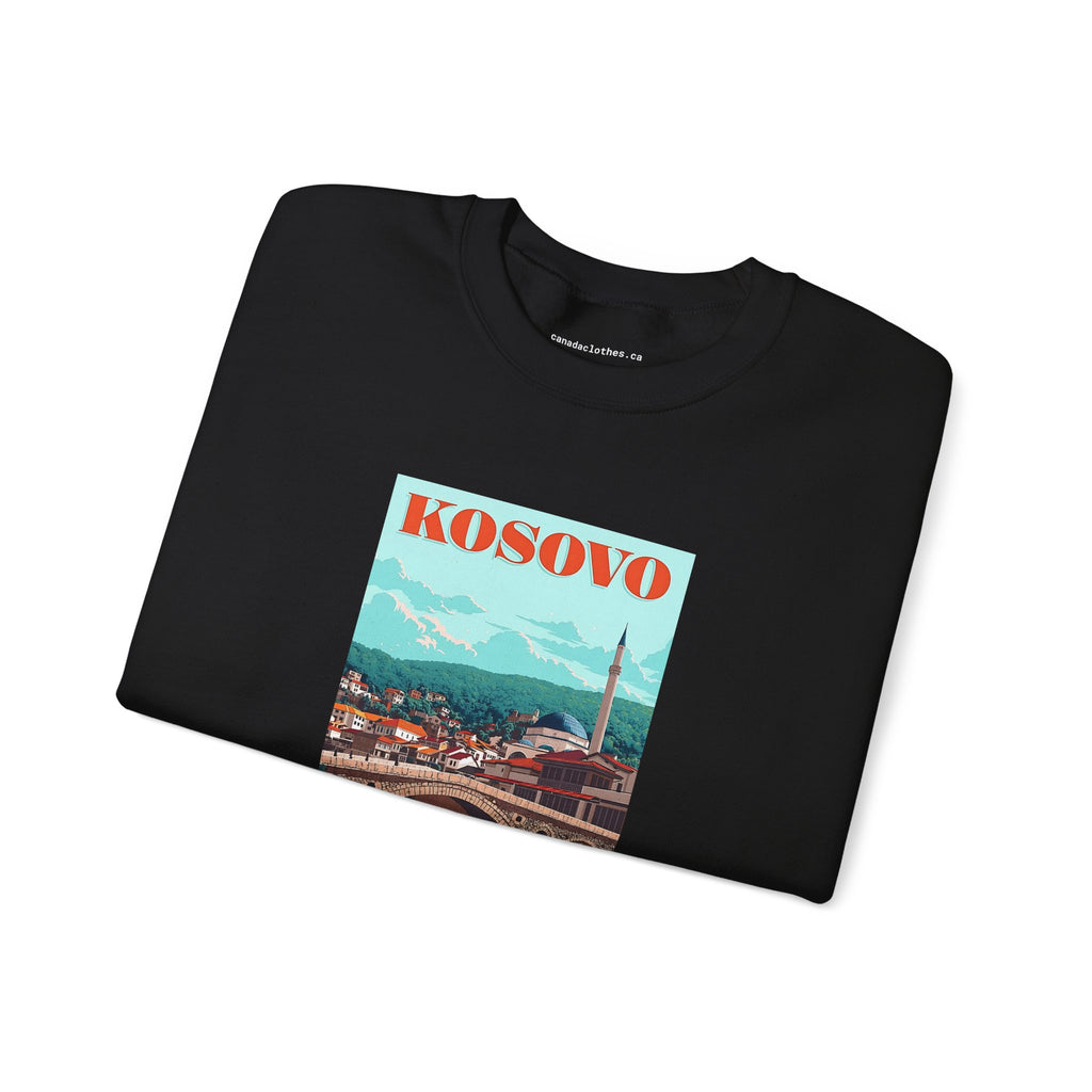 Kosovo Travel Poster - Vintage Graphic Sweater - {{variant_option}} - Sweatshirt - canadaclothes.ca