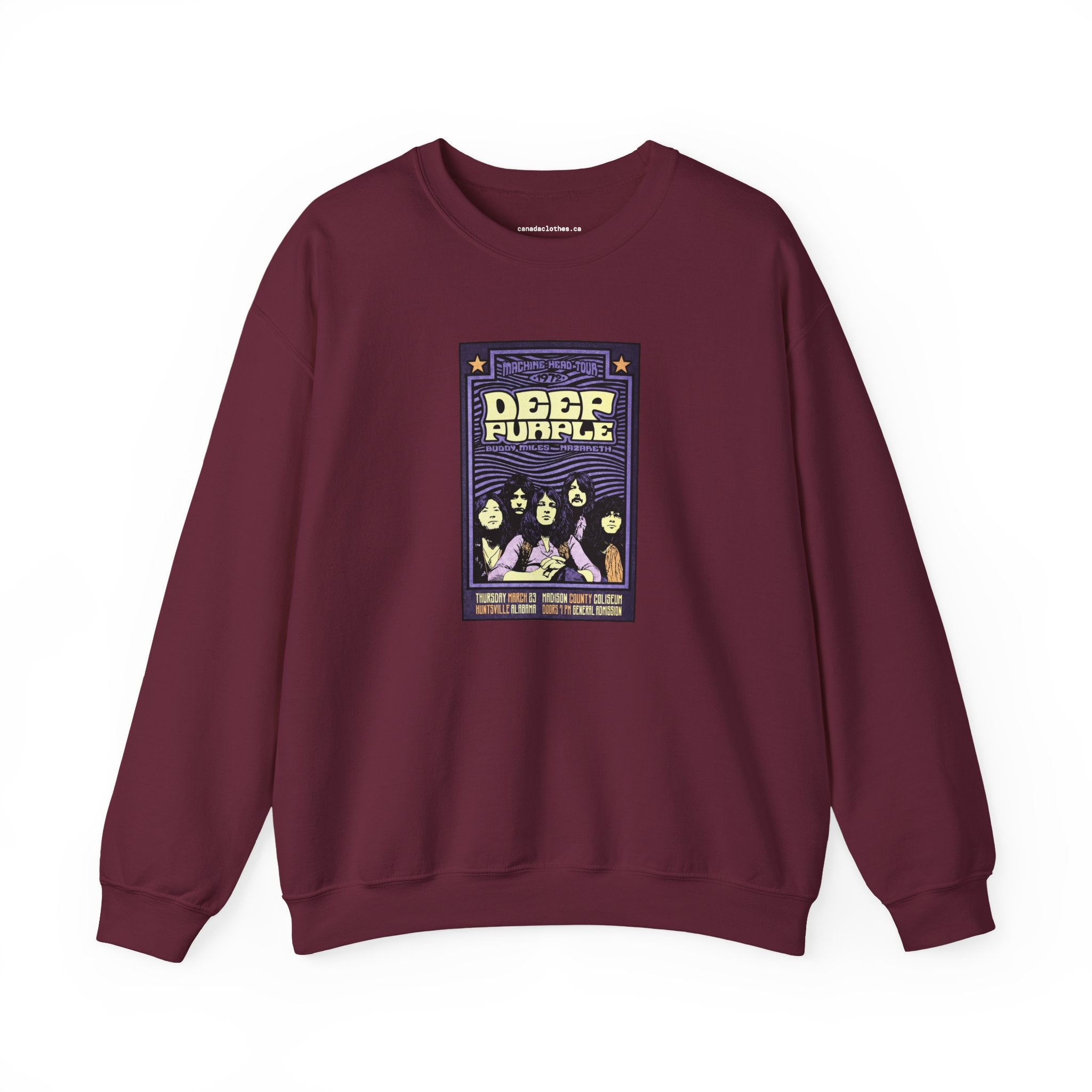 Deep Purple Band Poster - Vintage Graphic Sweatshirt - {{variant_option}} - Sweatshirt - canadaclothes.ca