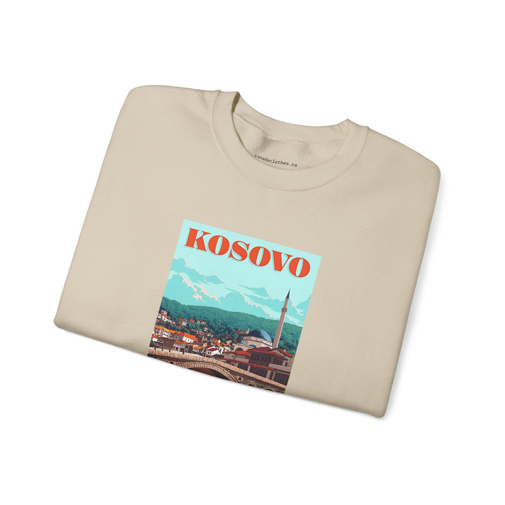 Kosovo Travel Poster - Vintage Graphic Sweater - {{variant_option}} - Sweatshirt - canadaclothes.ca