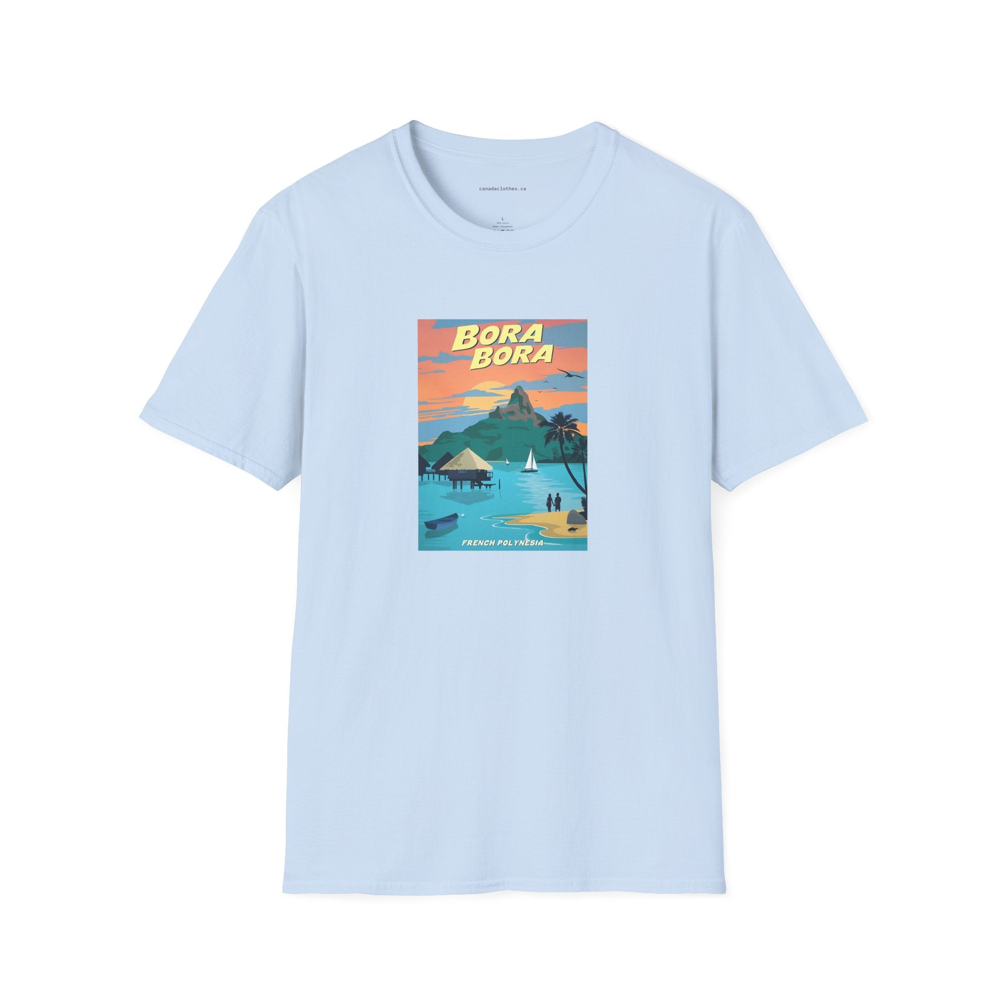 Bora Bora Travel Poster - Vintage Graphic T-Shirt - {{variant_option}} - T-Shirt - canadaclothes.ca