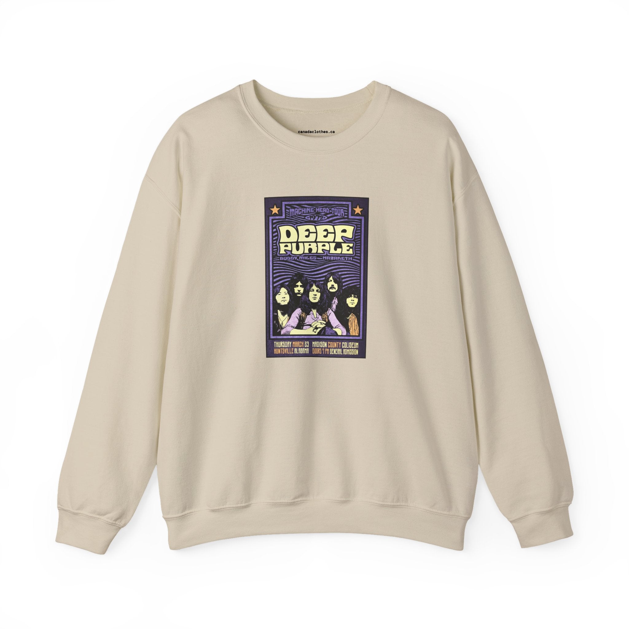 Deep Purple Band Poster - Vintage Graphic Sweatshirt - {{variant_option}} - Sweatshirt - canadaclothes.ca