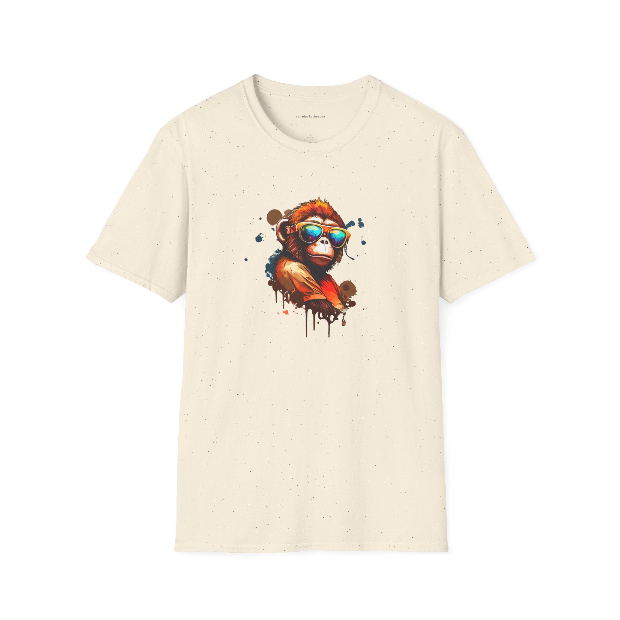 Monkey Wearing Sunglasses - Funny Graphic T-Shirt - {{variant_option}} - T-Shirt - canadaclothes.ca