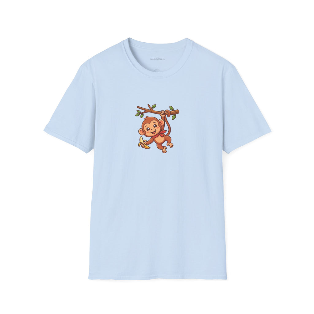 Happy Monkey - Cute Graphic T-Shirt - {{variant_option}} - T-Shirt - canadaclothes.ca