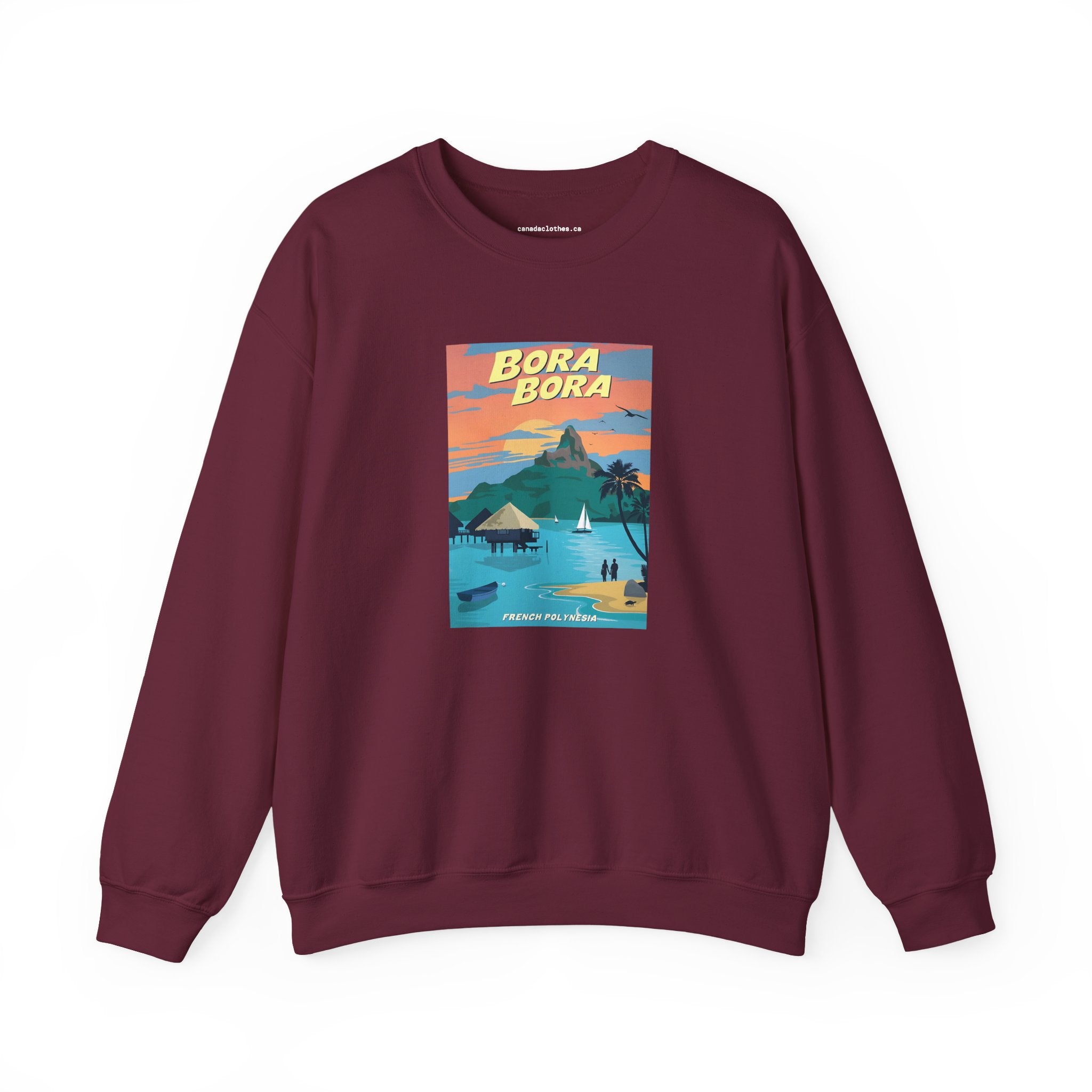 Bora Bora Travel Poster - Vintage Graphic Sweatshirt - {{variant_option}} - Sweatshirt - canadaclothes.ca