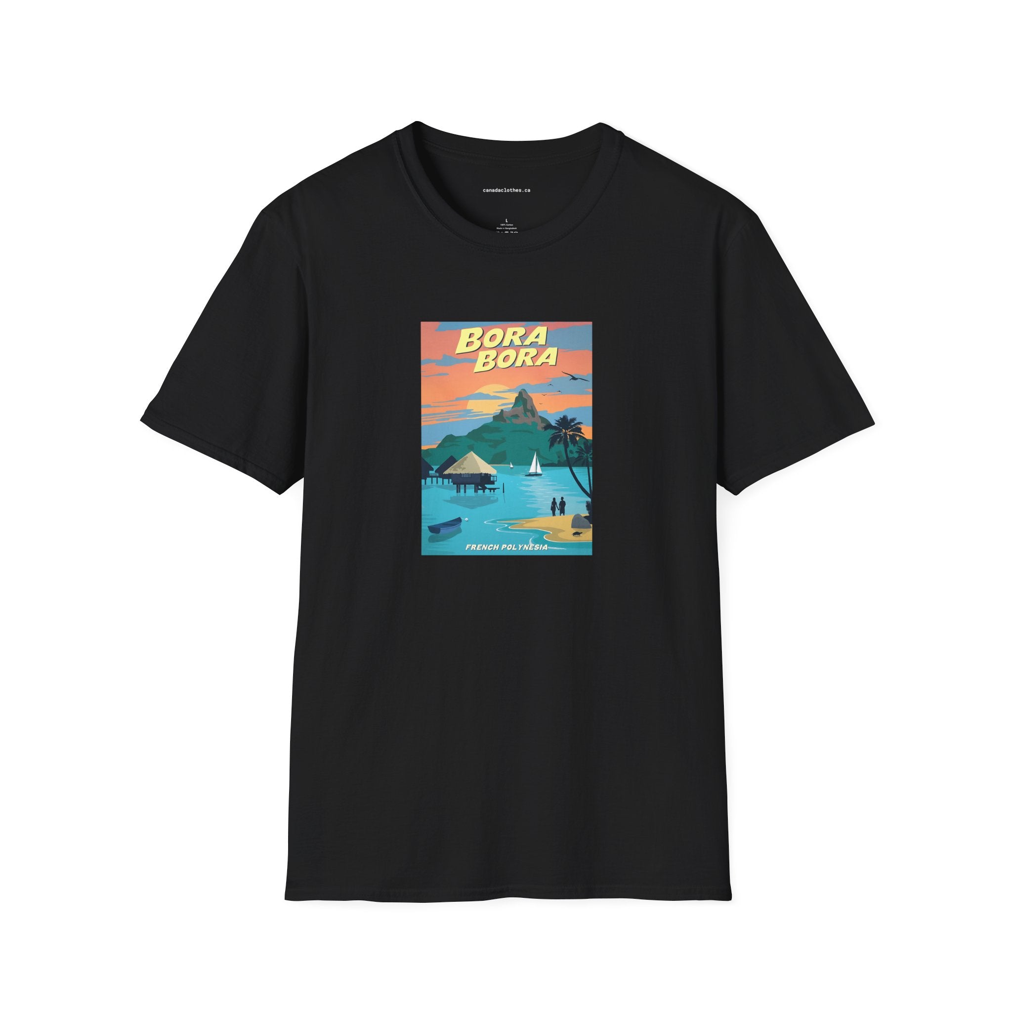 Bora Bora Travel Poster - Vintage Graphic T-Shirt - {{variant_option}} - T-Shirt - canadaclothes.ca