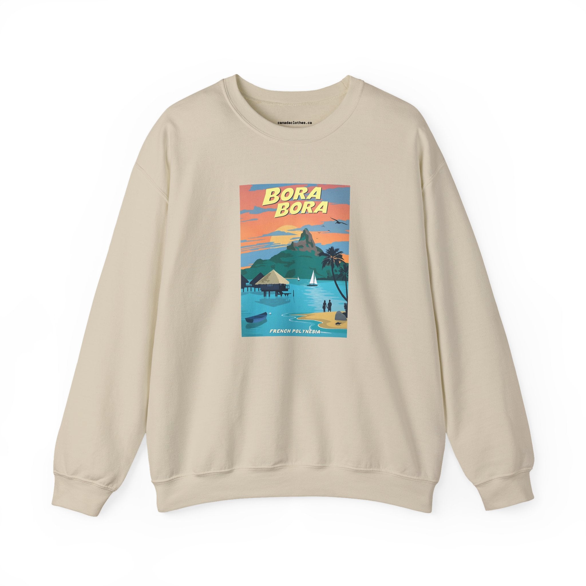Bora Bora Travel Poster - Vintage Graphic Sweatshirt - {{variant_option}} - Sweatshirt - canadaclothes.ca