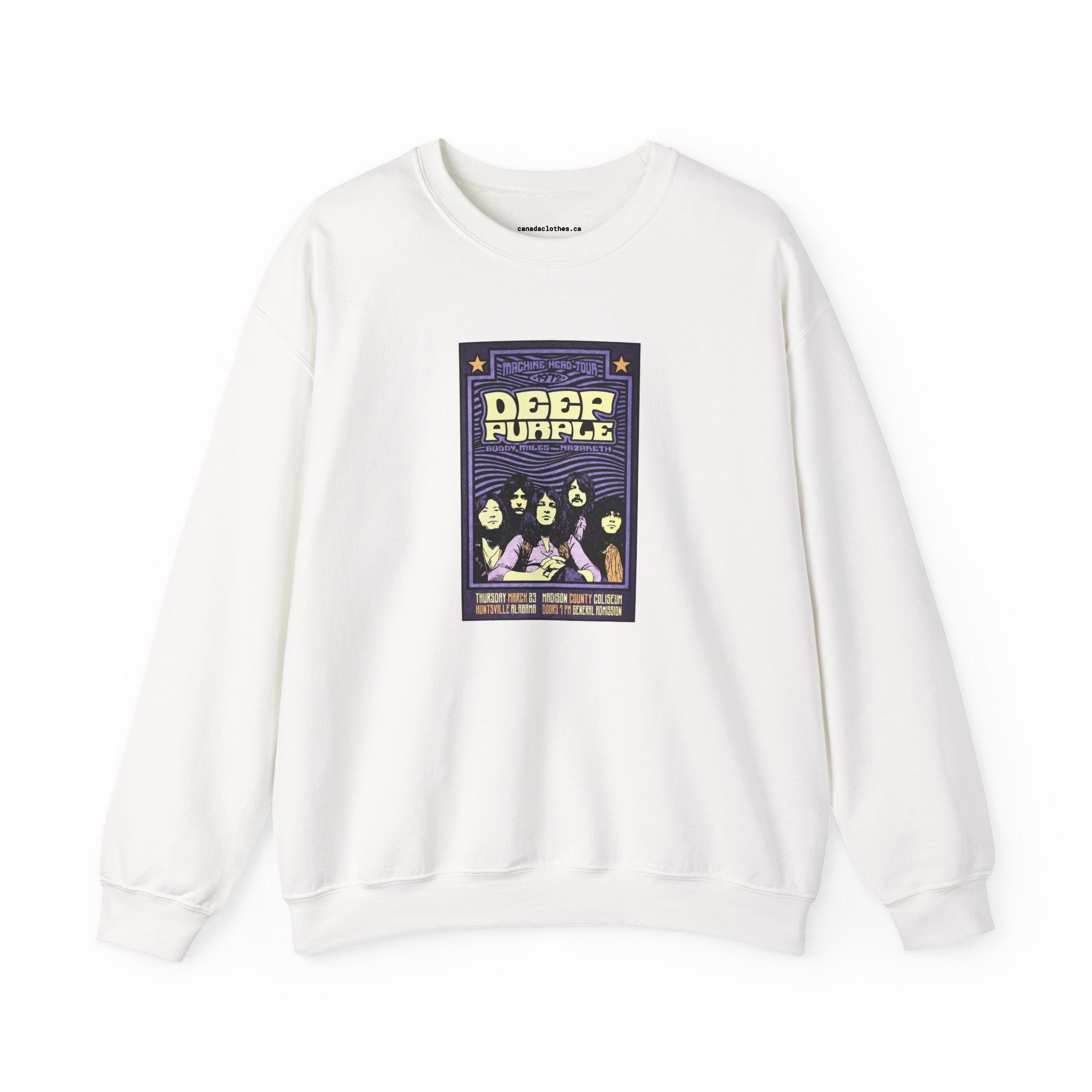 Deep Purple Band Poster - Vintage Graphic Sweatshirt - {{variant_option}} - Sweatshirt - canadaclothes.ca