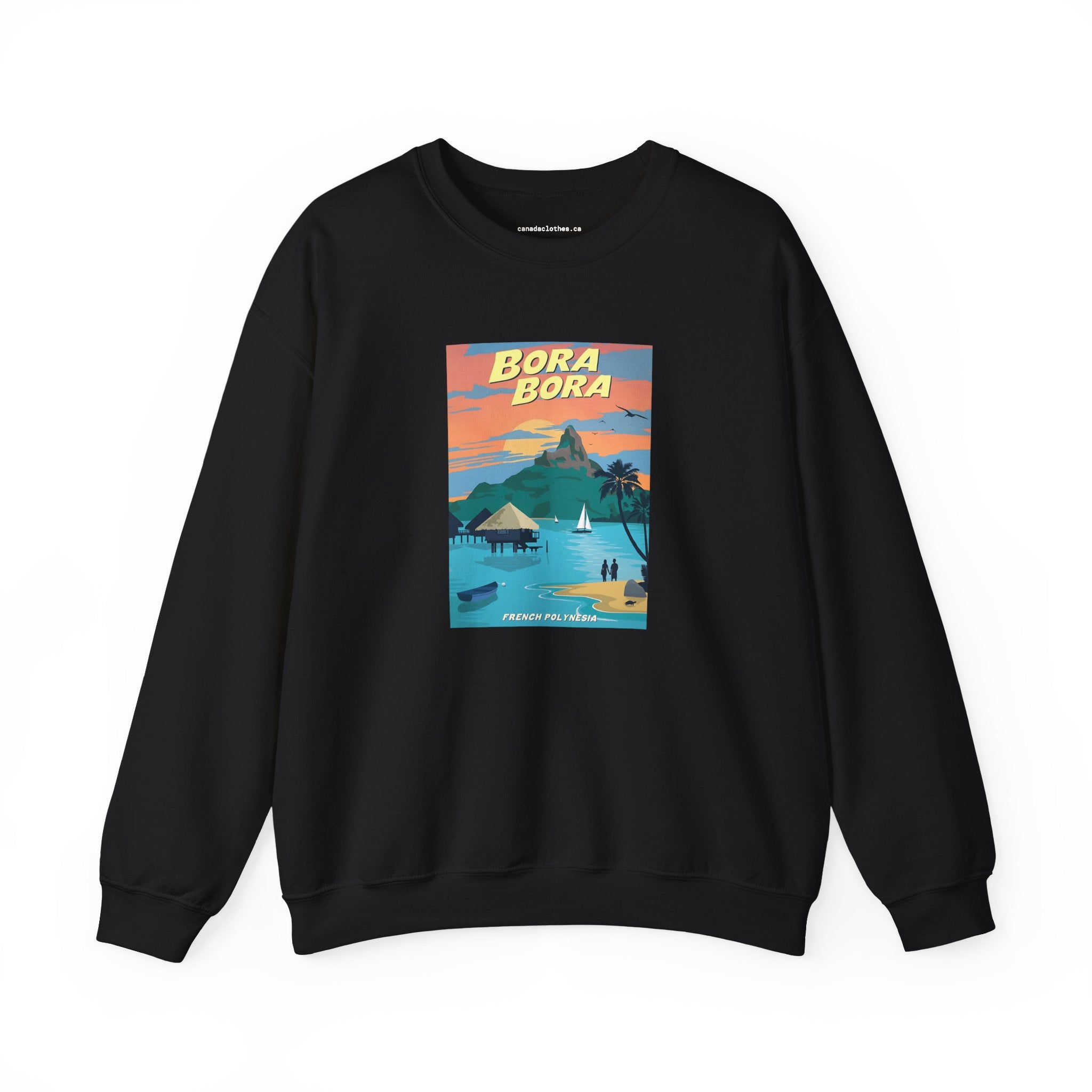Bora Bora Travel Poster - Vintage Graphic Sweatshirt - {{variant_option}} - Sweatshirt - canadaclothes.ca