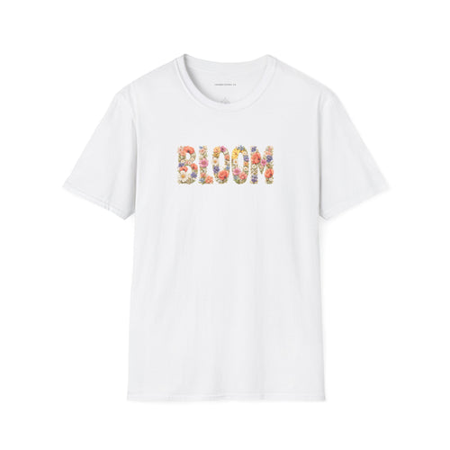 Bloom Spring Flower Text - Vintage Graphic T-Shirt - {{variant_option}} - T-Shirt - canadaclothes.ca