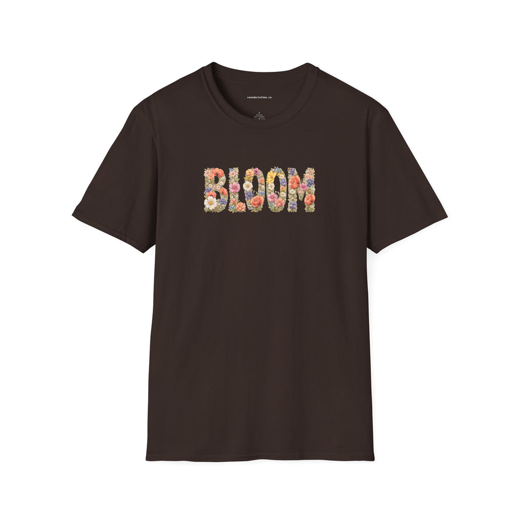 Bloom Spring Flower Text - Vintage Graphic T-Shirt - {{variant_option}} - T-Shirt - canadaclothes.ca