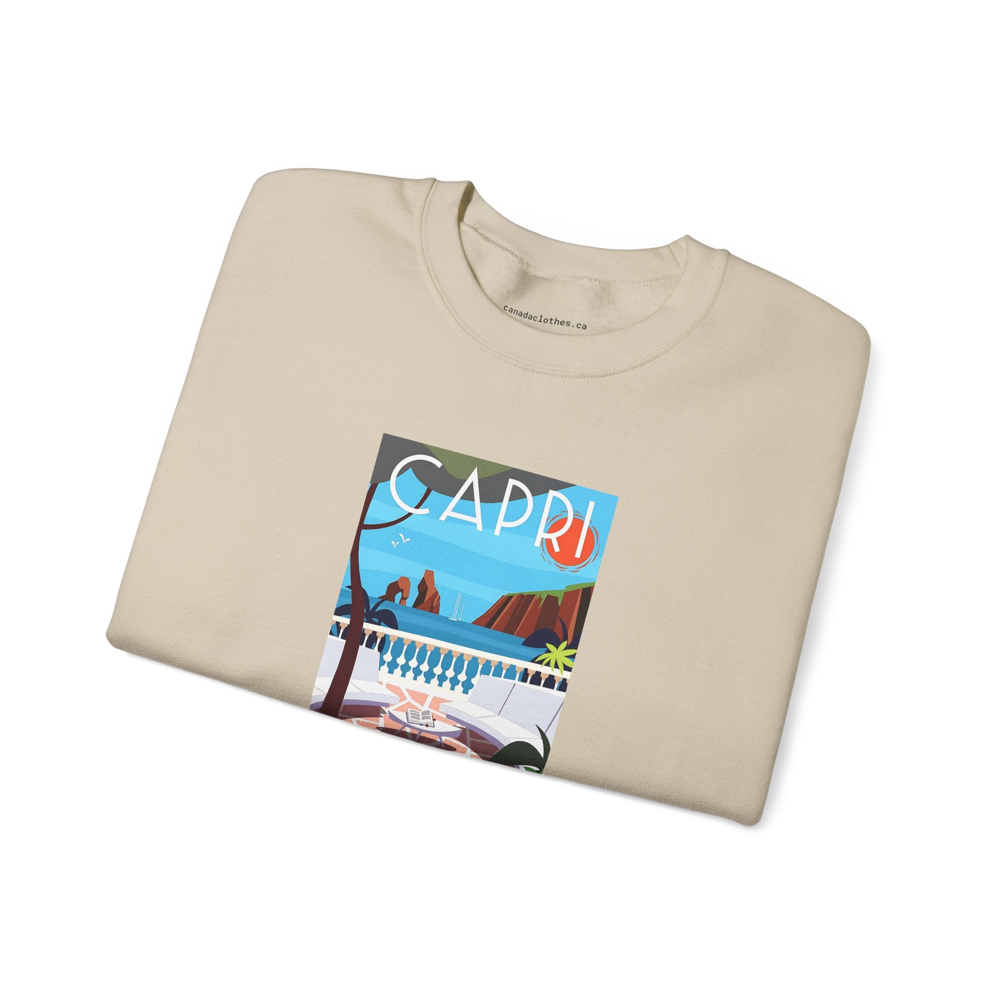 Capri Travel Poster - Vintage Graphic Sweatshirt - {{variant_option}} - Sweatshirt - canadaclothes.ca