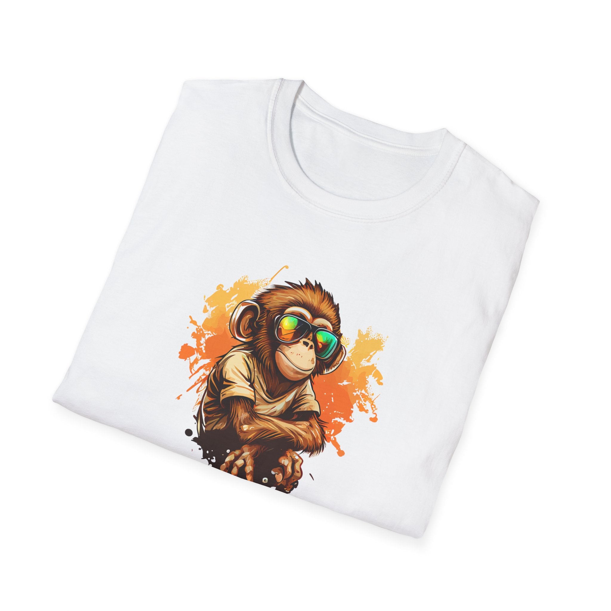 Cool Monkey Wearing Sunglasses - Cute Graphic T-Shirt - {{variant_option}} - T-Shirt - canadaclothes.ca