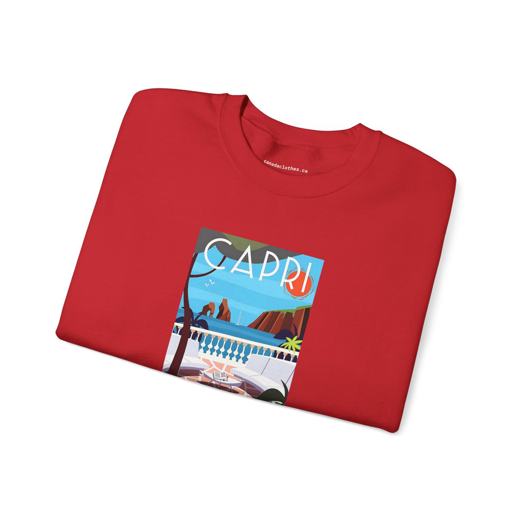 Capri Travel Poster - Vintage Graphic Sweatshirt - {{variant_option}} - Sweatshirt - canadaclothes.ca