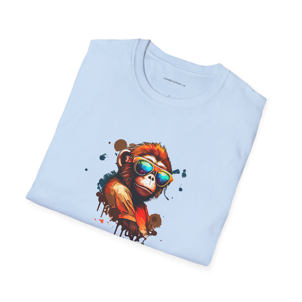 Monkey Wearing Sunglasses - Funny Graphic T-Shirt - {{variant_option}} - T-Shirt - canadaclothes.ca