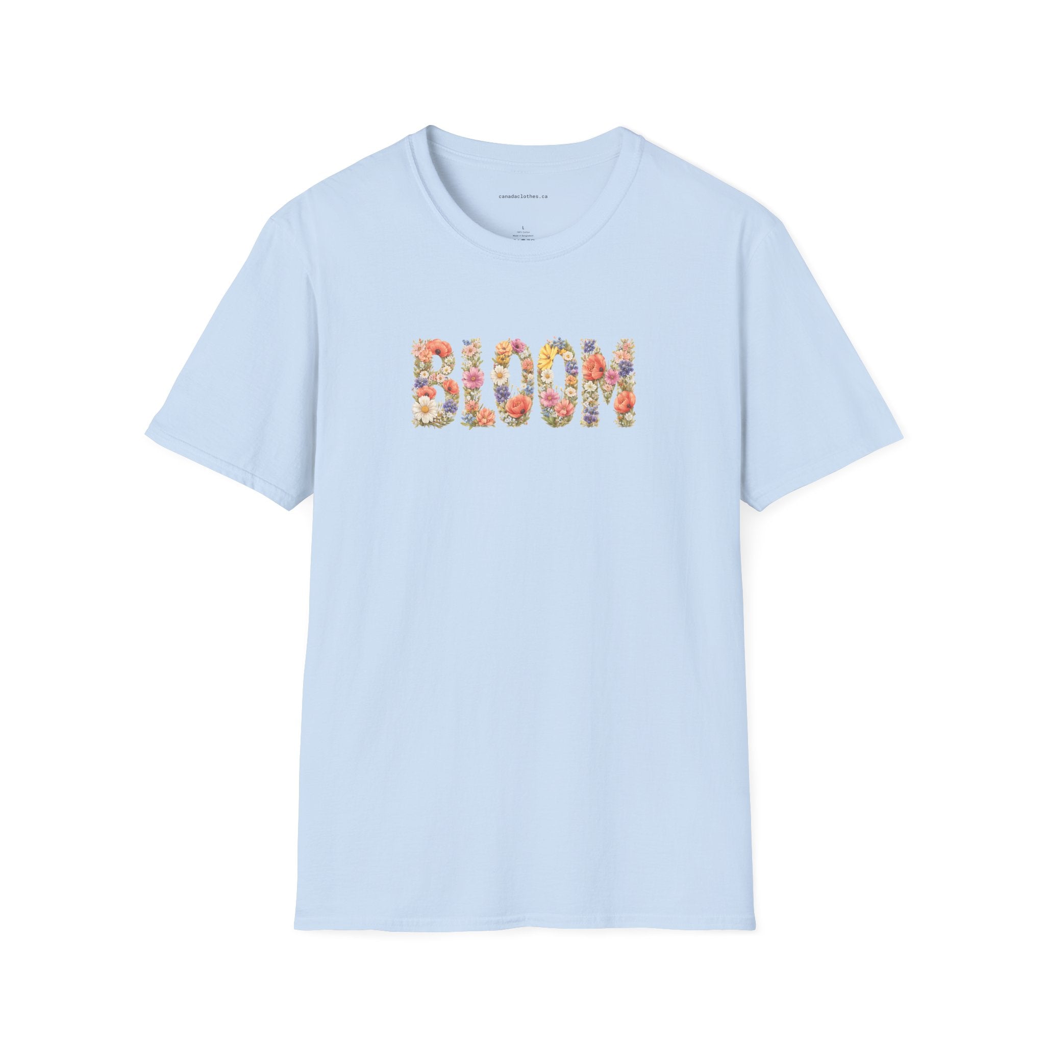 Bloom Spring Flower Text - Vintage Graphic T-Shirt - {{variant_option}} - T-Shirt - canadaclothes.ca