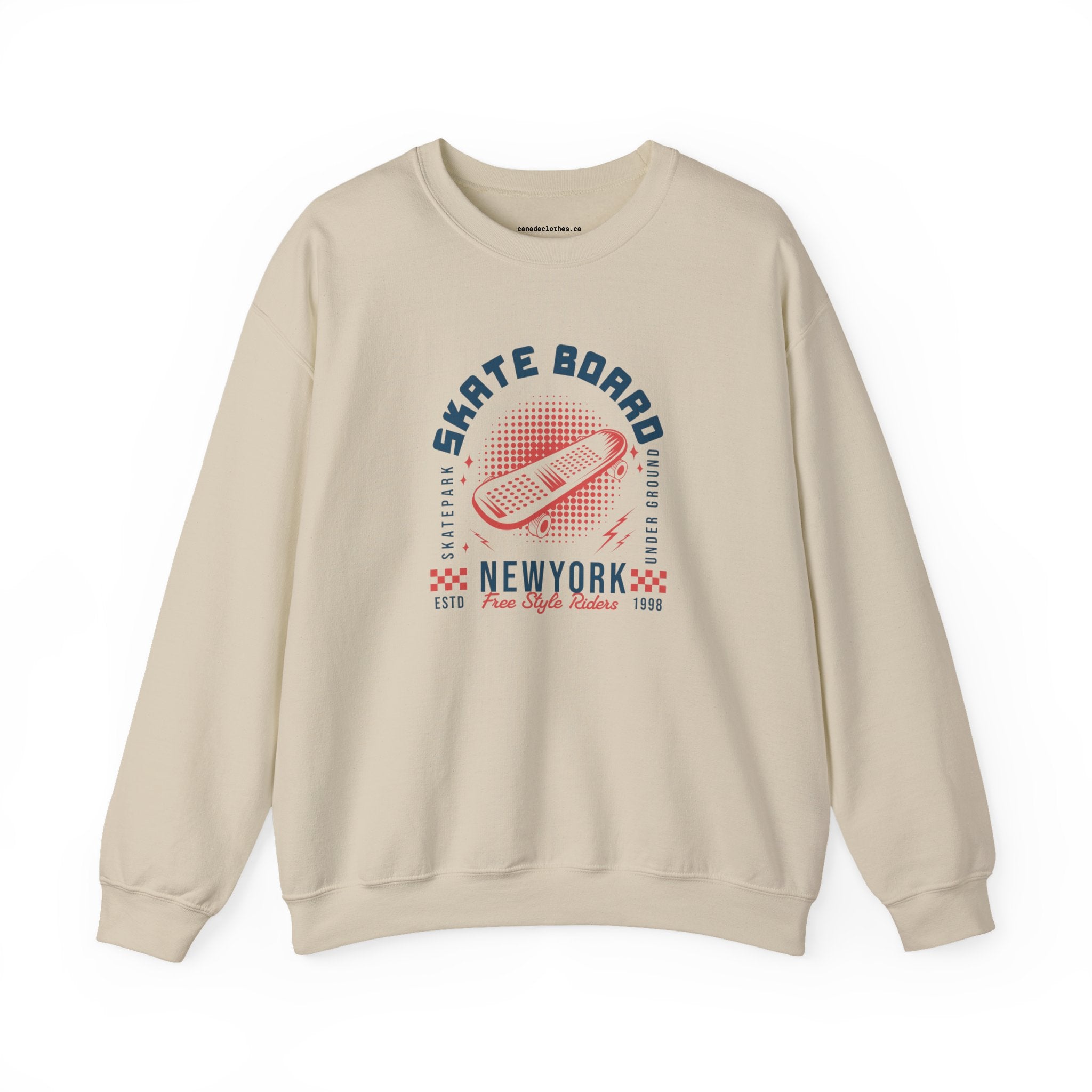 Skateboard New York - Vintage Graphic Sweatshirt - {{variant_option}} - Sweatshirt - canadaclothes.ca