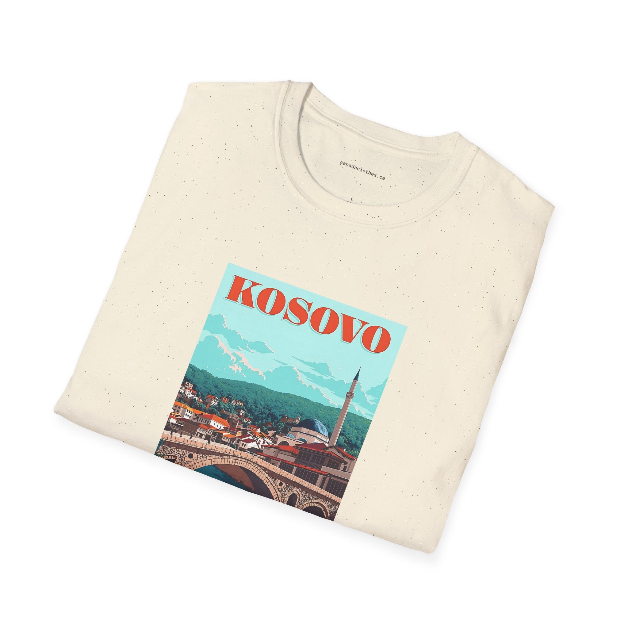 Kosovo Travel Poster - Vintage Graphic T-Shirt - {{variant_option}} - T-Shirt - canadaclothes.ca