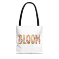 Bloom Flower - Vintage Graphic Tote Bag (White) - {{variant_option}} - Bags - canadaclothes.ca