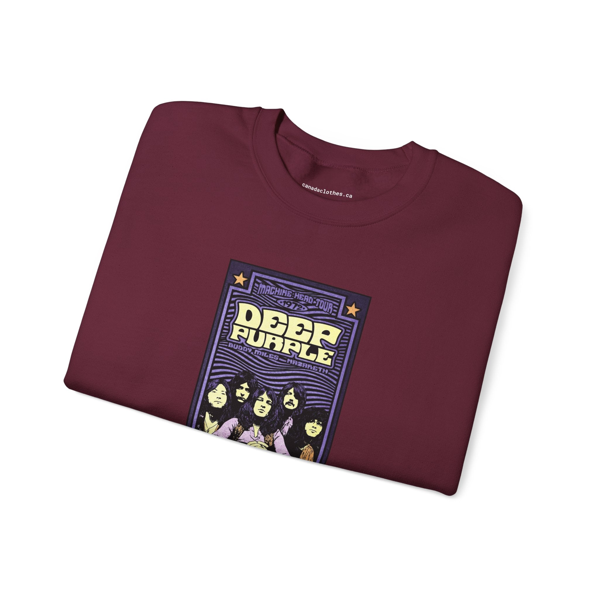 Deep Purple Band Poster - Vintage Graphic Sweatshirt - {{variant_option}} - Sweatshirt - canadaclothes.ca