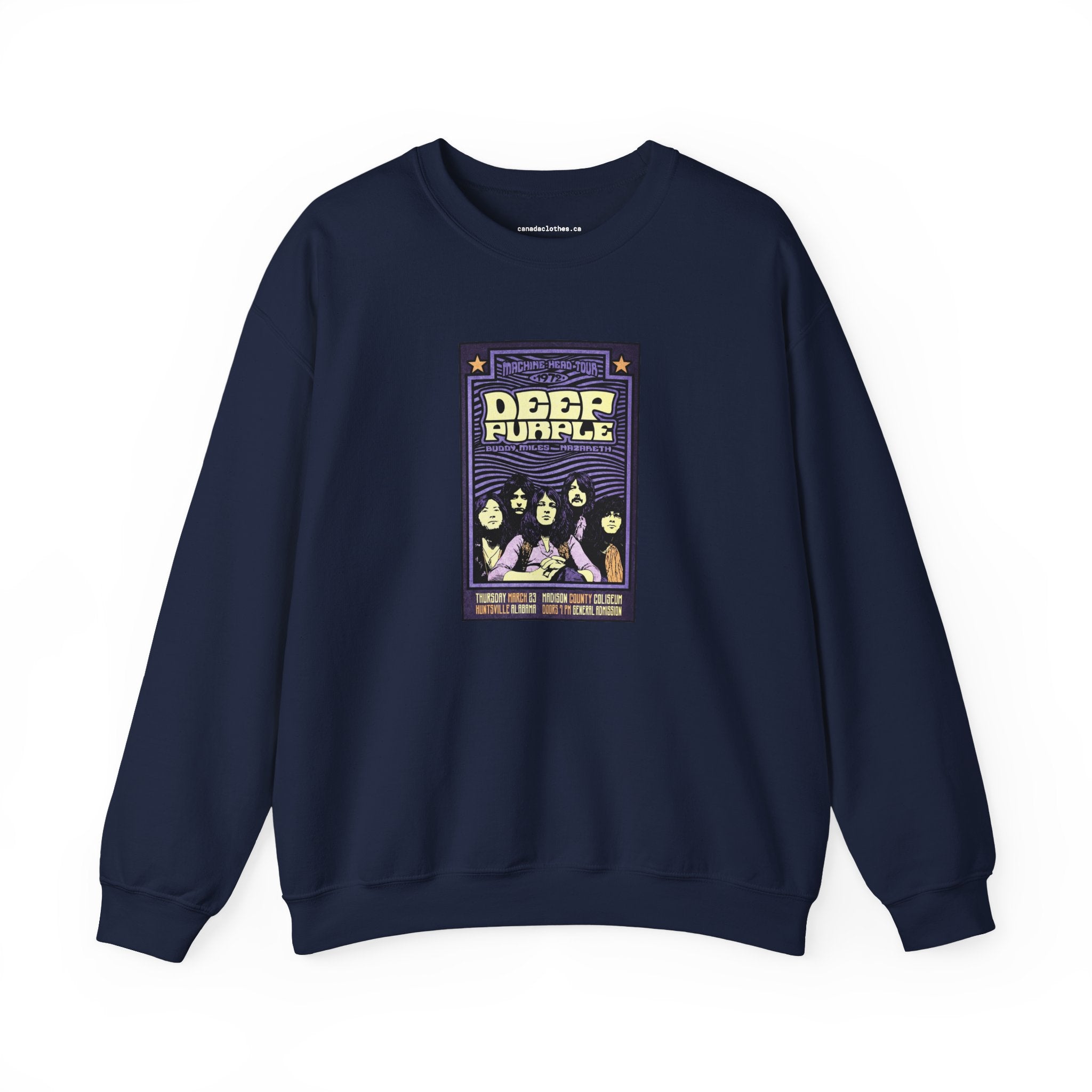 Deep Purple Band Poster - Vintage Graphic Sweatshirt - {{variant_option}} - Sweatshirt - canadaclothes.ca