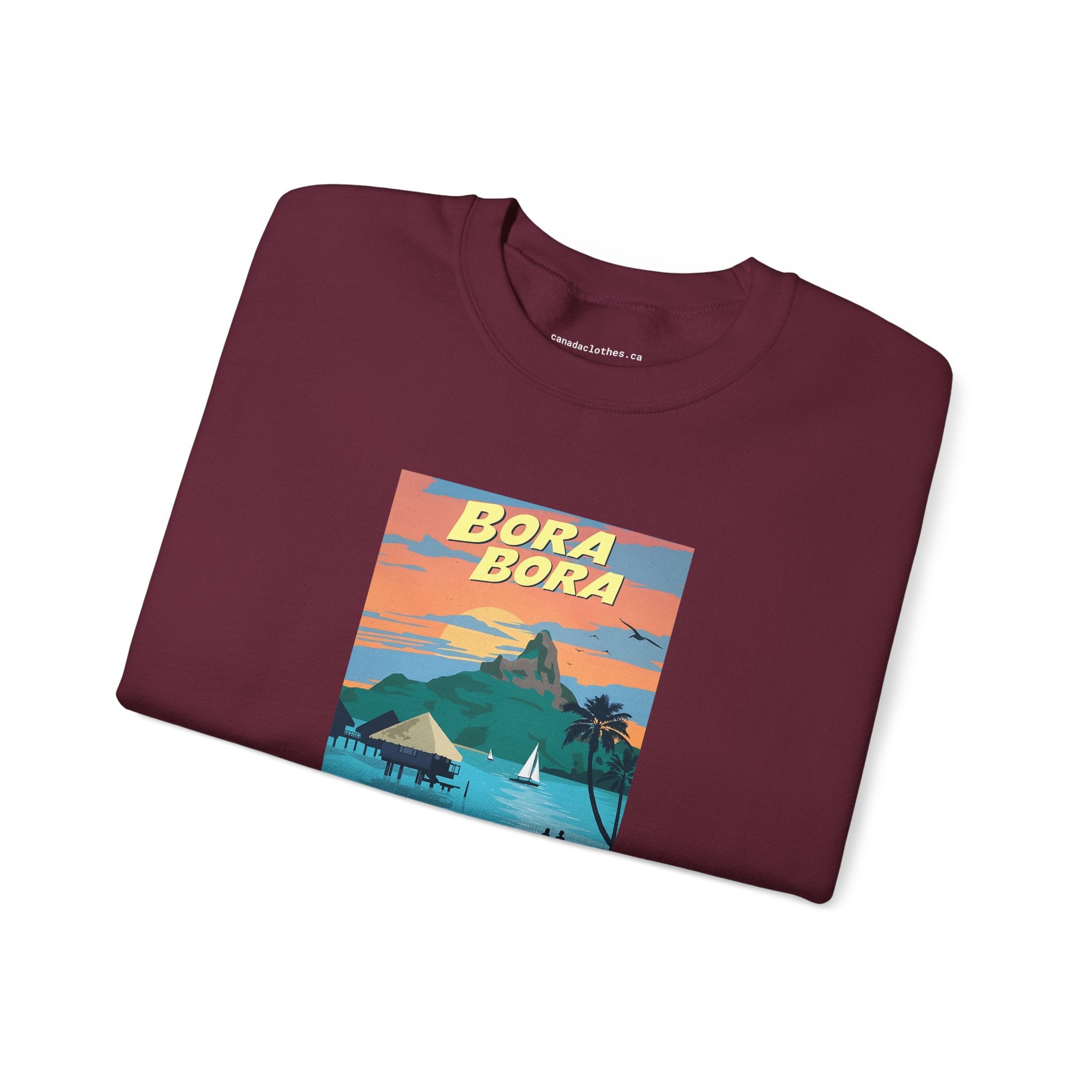 Bora Bora Travel Poster - Vintage Graphic Sweatshirt - {{variant_option}} - Sweatshirt - canadaclothes.ca
