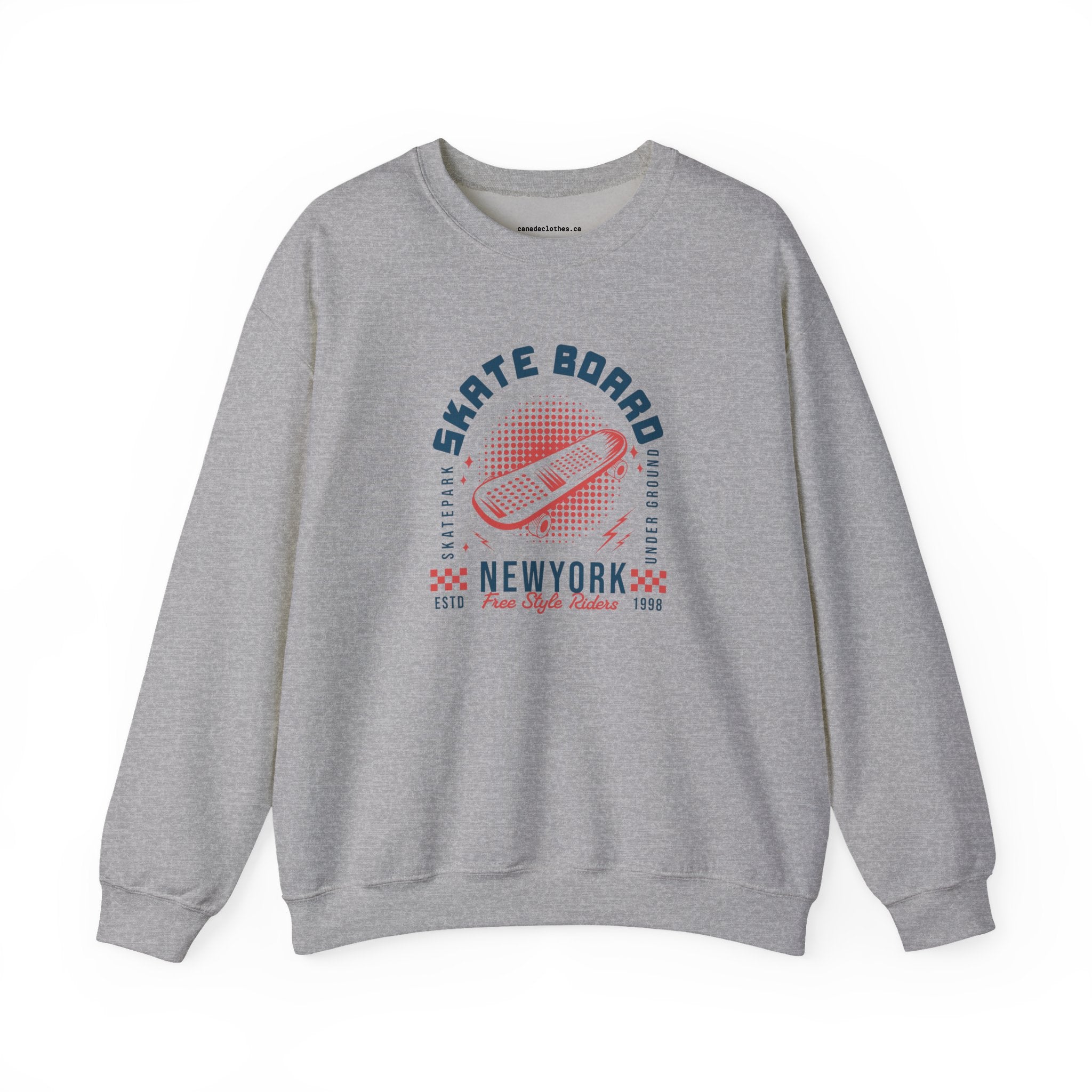 Skateboard New York - Vintage Graphic Sweatshirt - {{variant_option}} - Sweatshirt - canadaclothes.ca