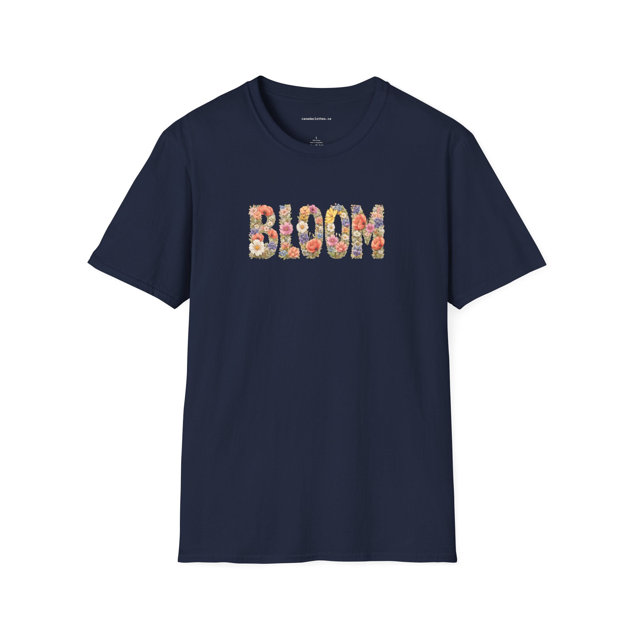 Bloom Spring Flower Text - Vintage Graphic T-Shirt - {{variant_option}} - T-Shirt - canadaclothes.ca