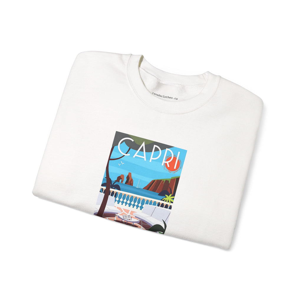 Capri Travel Poster - Vintage Graphic Sweatshirt - {{variant_option}} - Sweatshirt - canadaclothes.ca